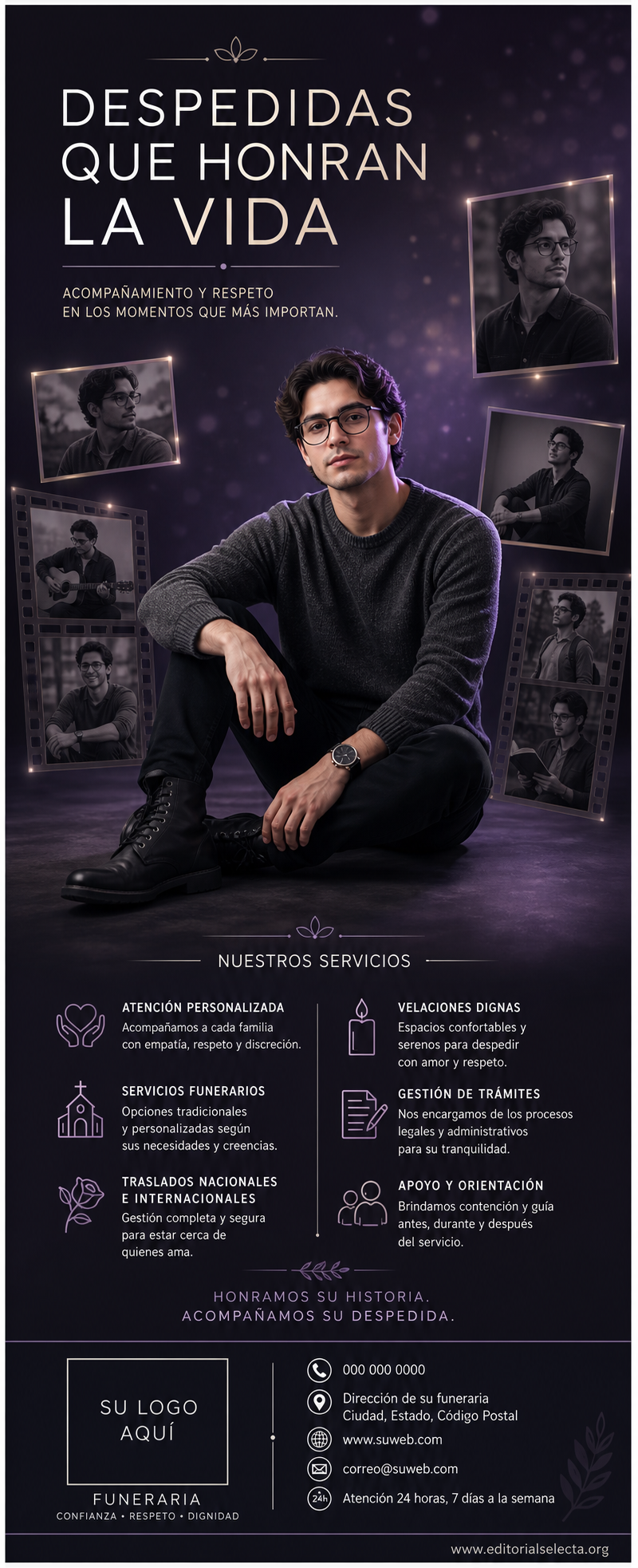 Banner Retráctil (Roll-Up) · Funerales