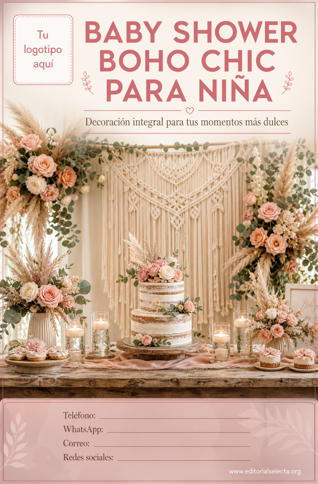 Flyer Media Carta · Baby Shower (Frente)