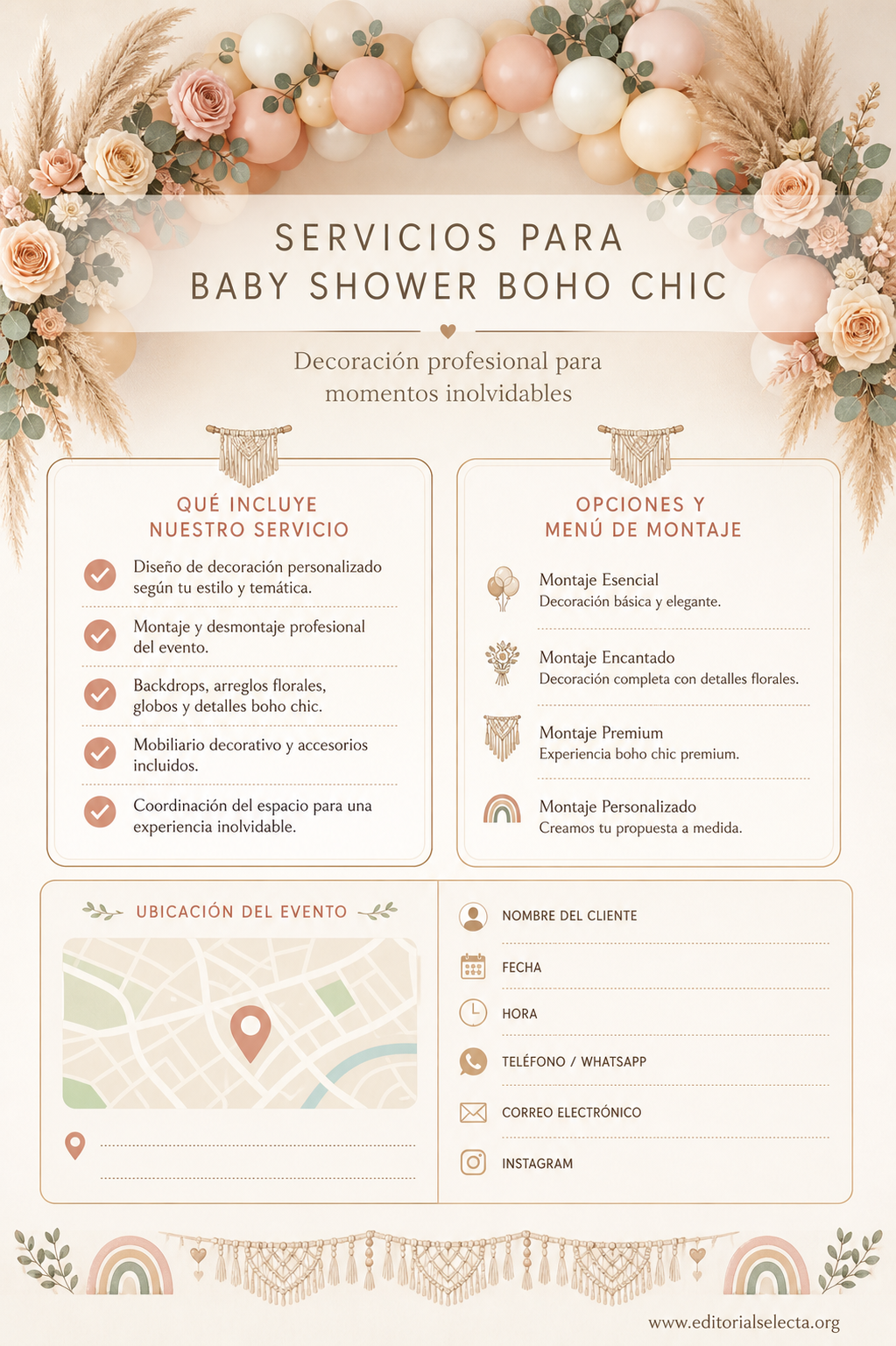 Flyer Media Carta · Baby Shower (Frente) 2