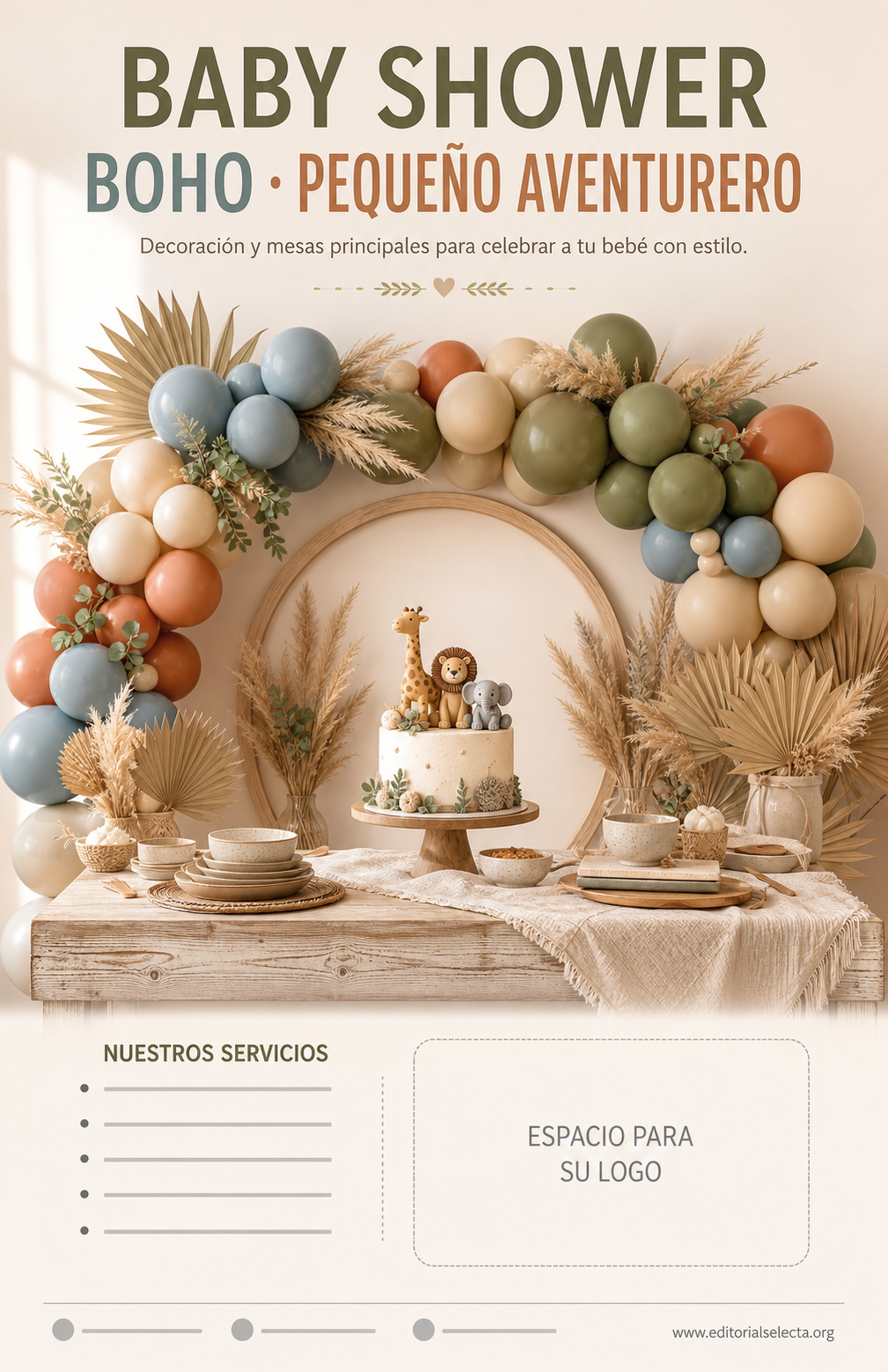 Flyer Media Carta · Baby Shower (Frente)