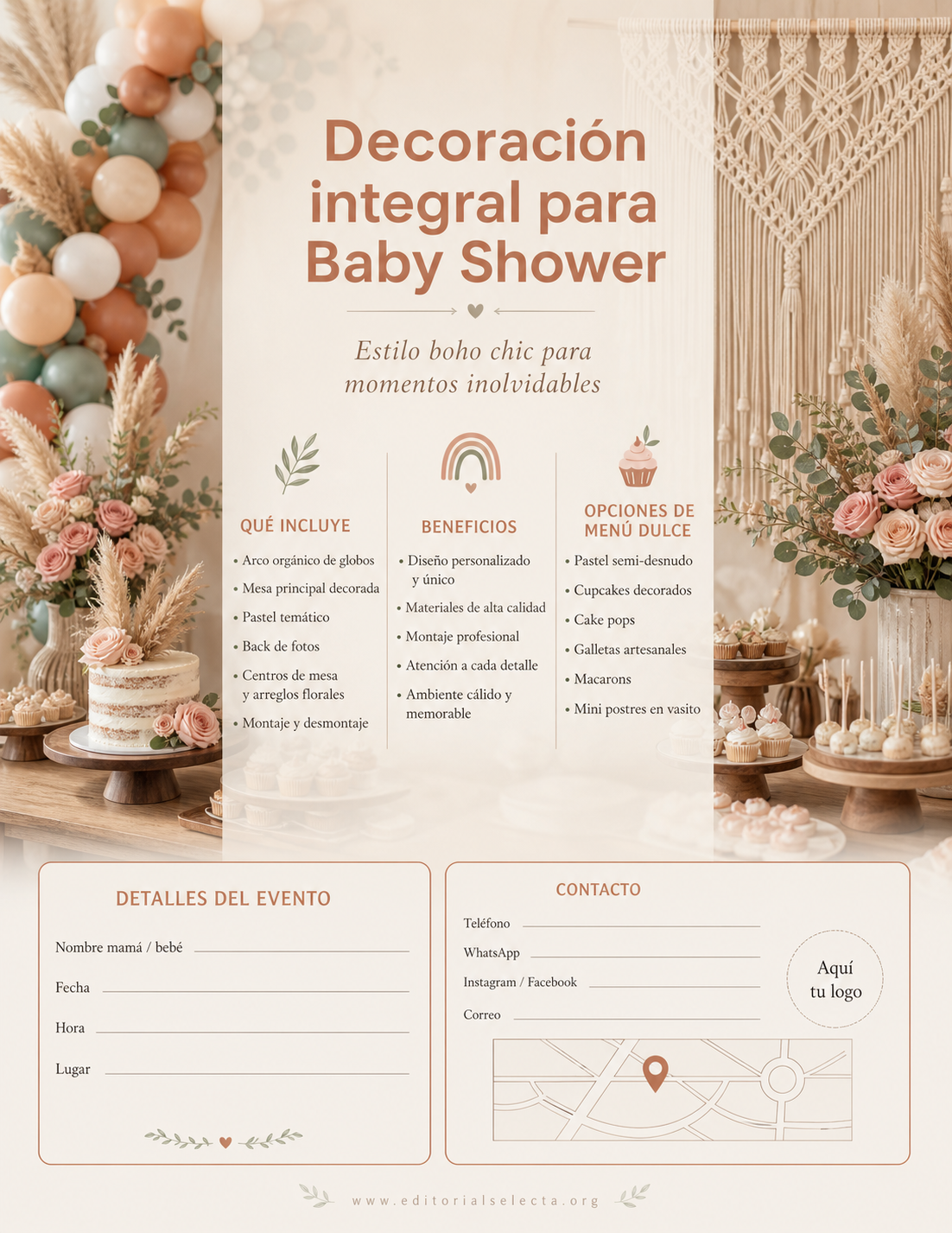 Flyer Carta Completa · Baby Shower (Frente) 2