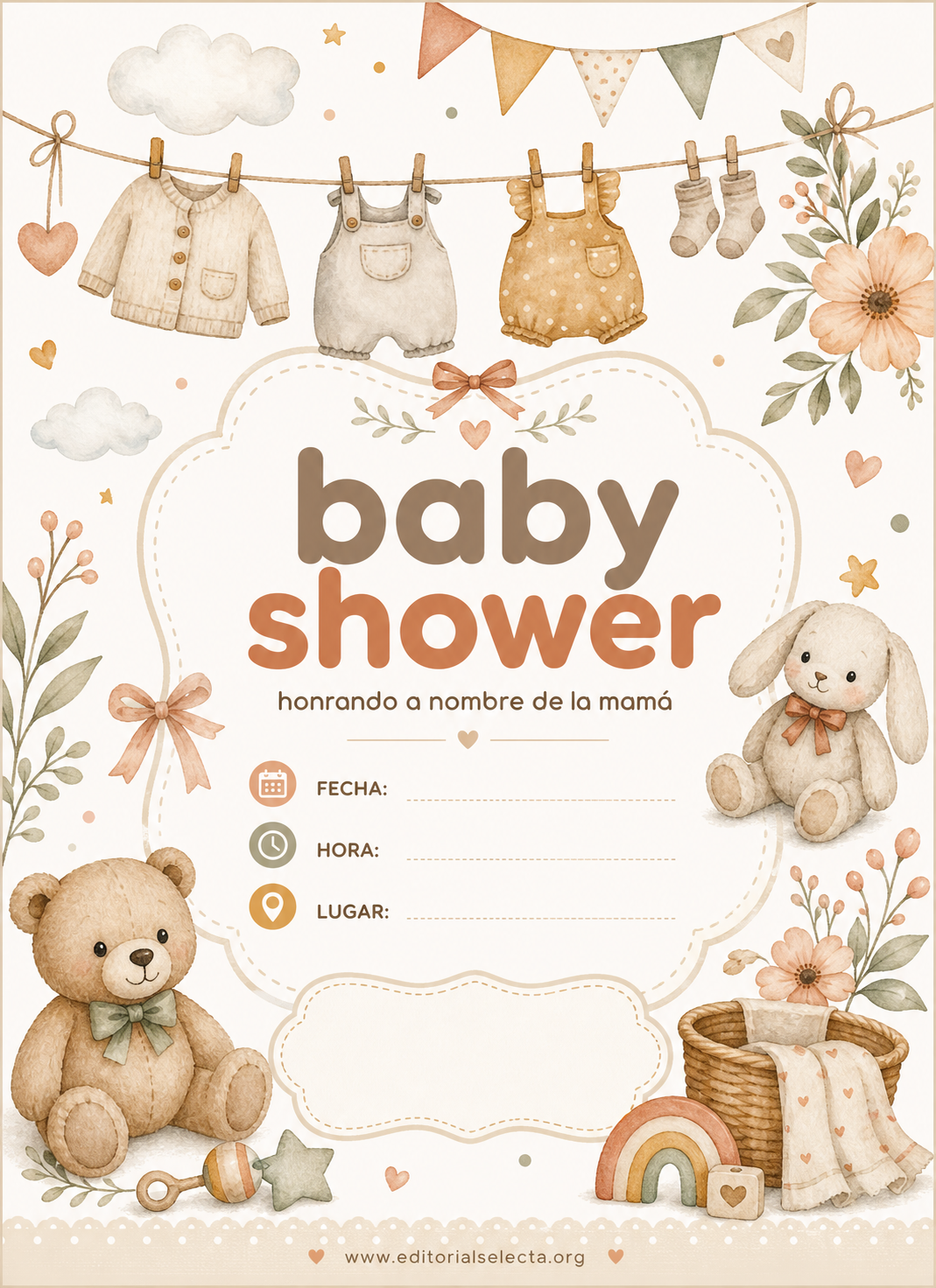 Invitación · Baby Shower (Frente)