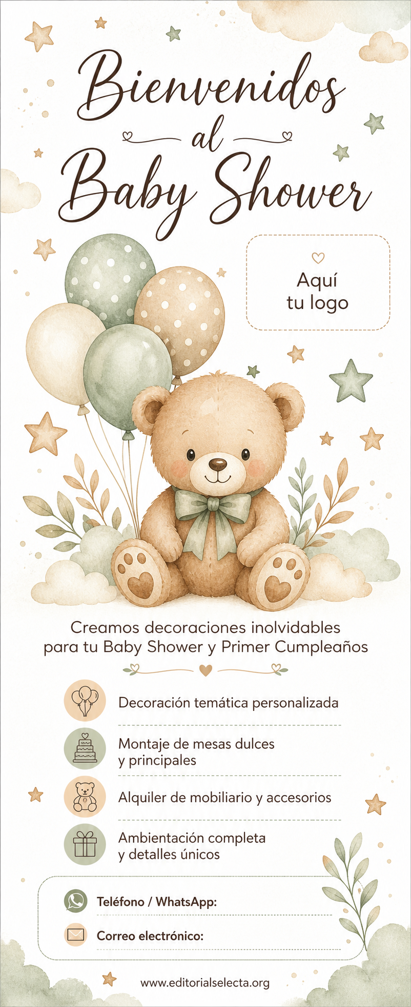 Banner Retráctil (Roll-Up) · Baby Shower