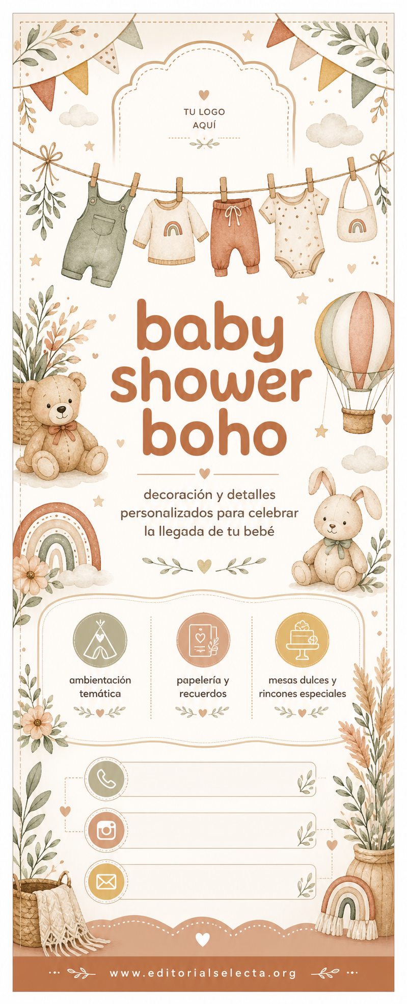 Banner Retráctil (Roll-Up) · Baby Shower