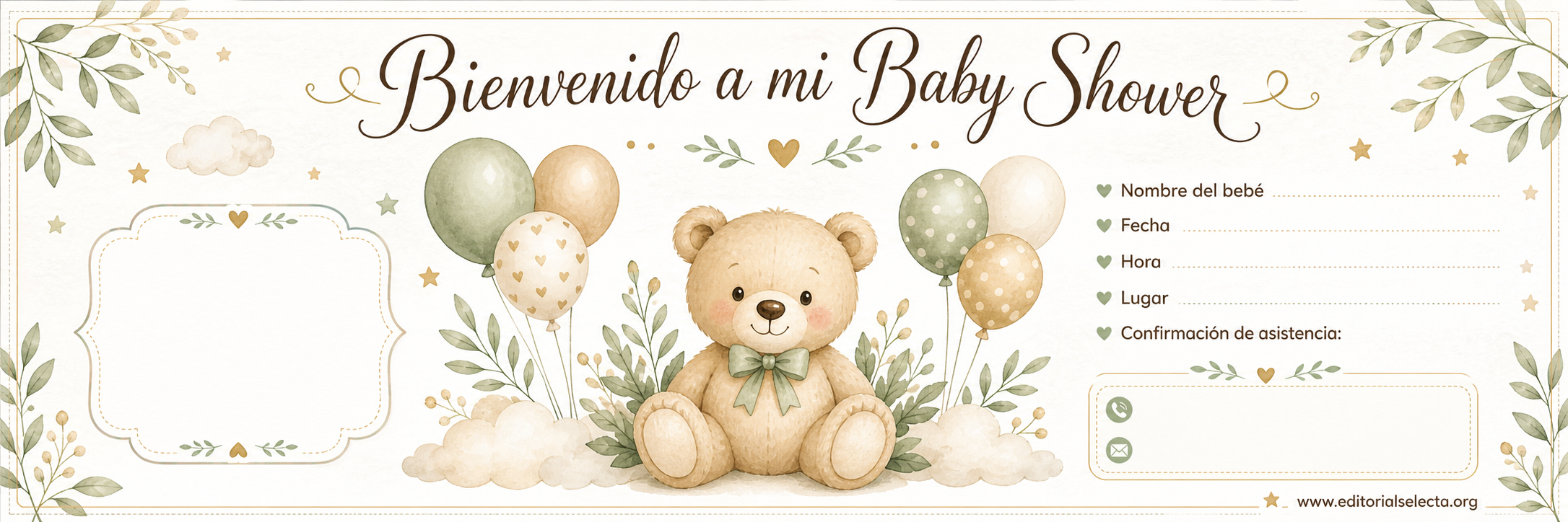 Banner Vinyl · Baby Shower 2' x 6'