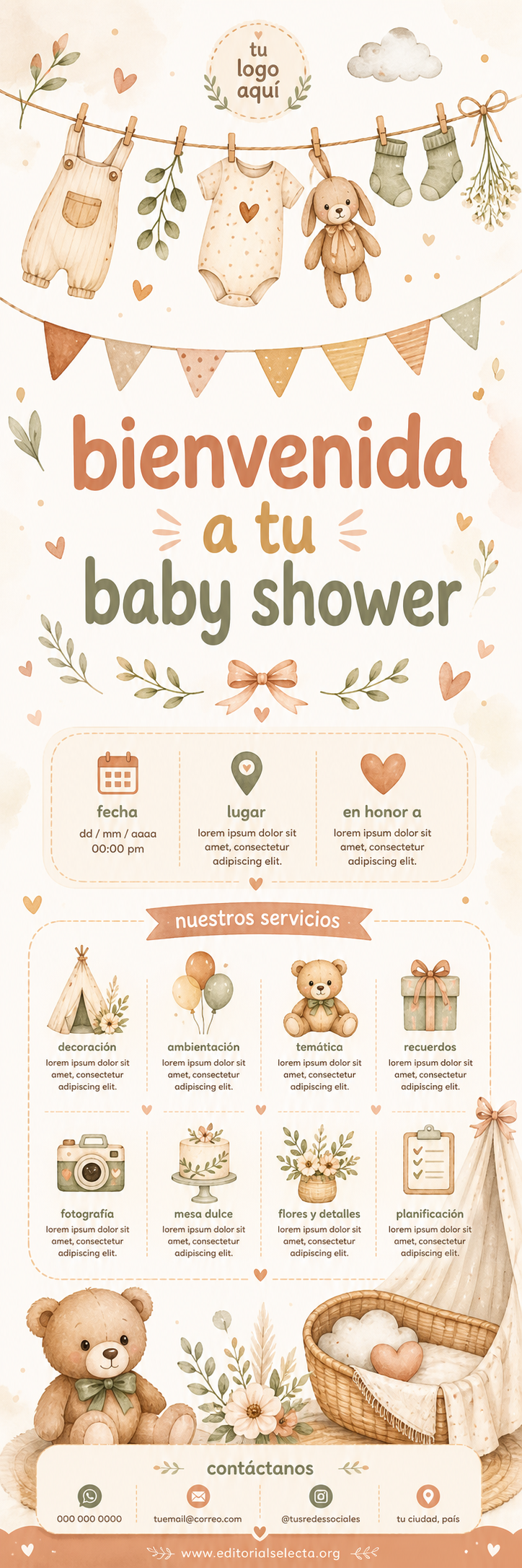 Banner Vinyl · Baby Shower 2' x 6'