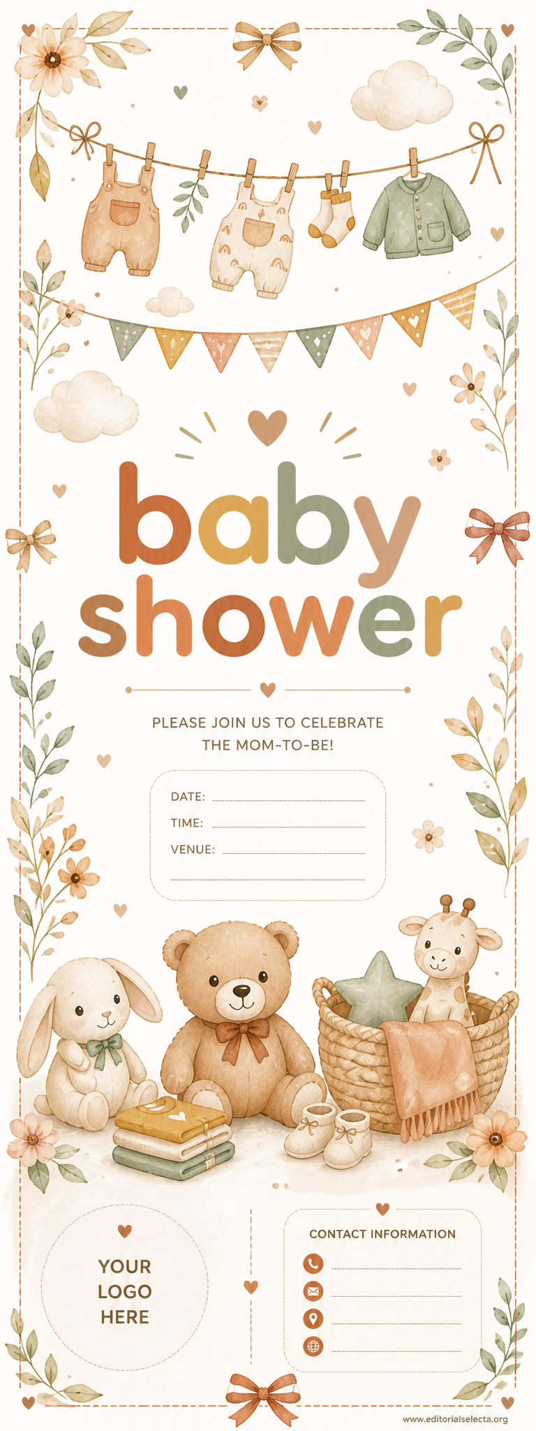 Banner Vinyl · Baby Shower 3' x 8'