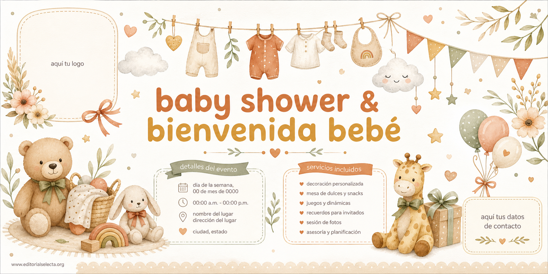 Banner Vinyl · Baby Shower 4' x 8'