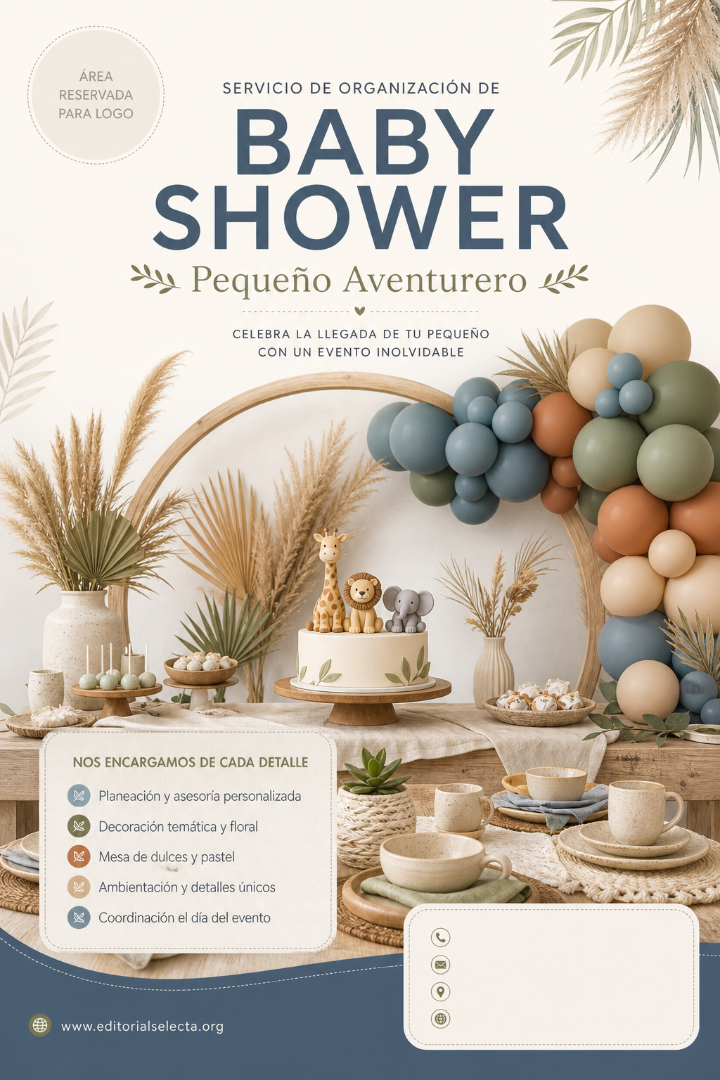 Flyer Media Carta · Baby Shower (Frente)