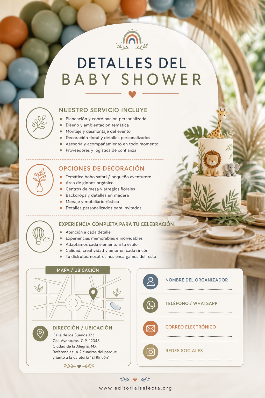 Flyer Media Carta · Baby Shower (Frente) 2