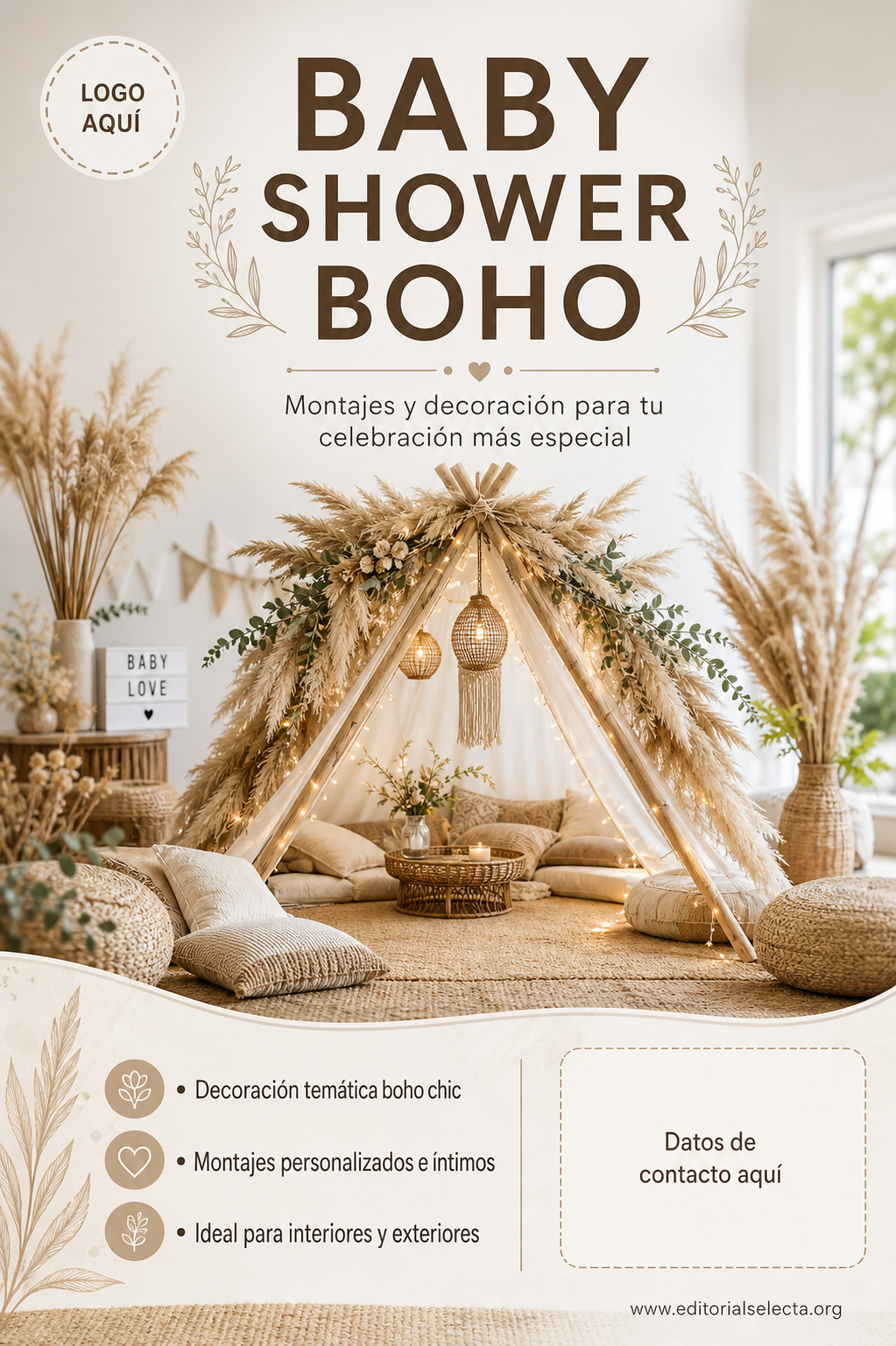 Flyer Media Carta · Baby Shower (Frente)