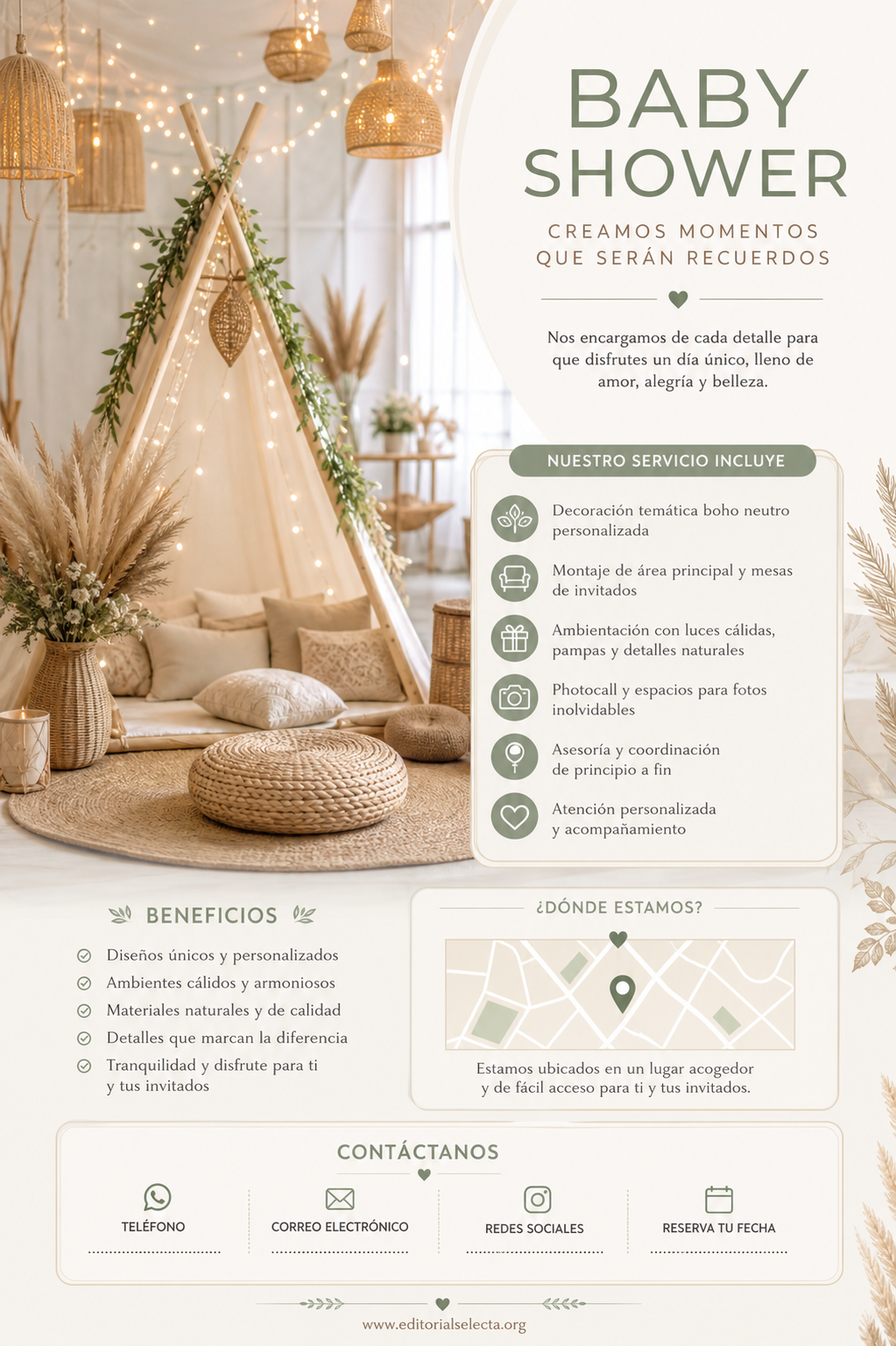 Flyer Media Carta · Baby Shower (Frente) 2