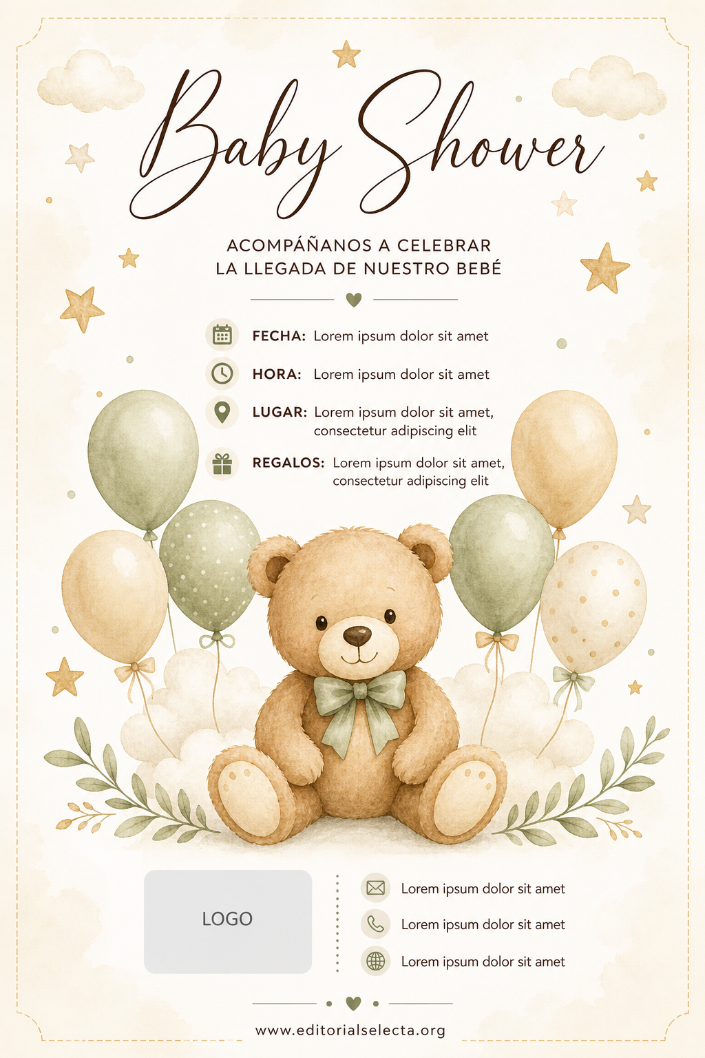 Postal 4x6 · Baby Shower (Frente)