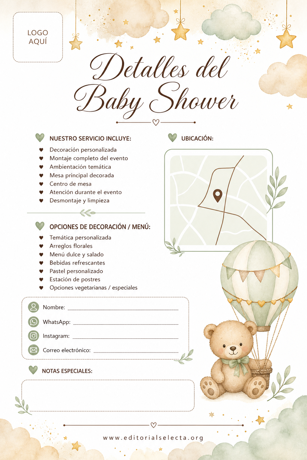 Postal 4x6 · Baby Shower (Frente) 2