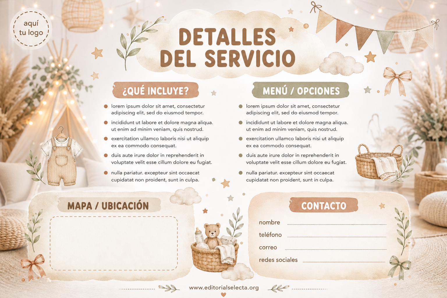 Postal 4x6 · Baby Shower (Frente) 2