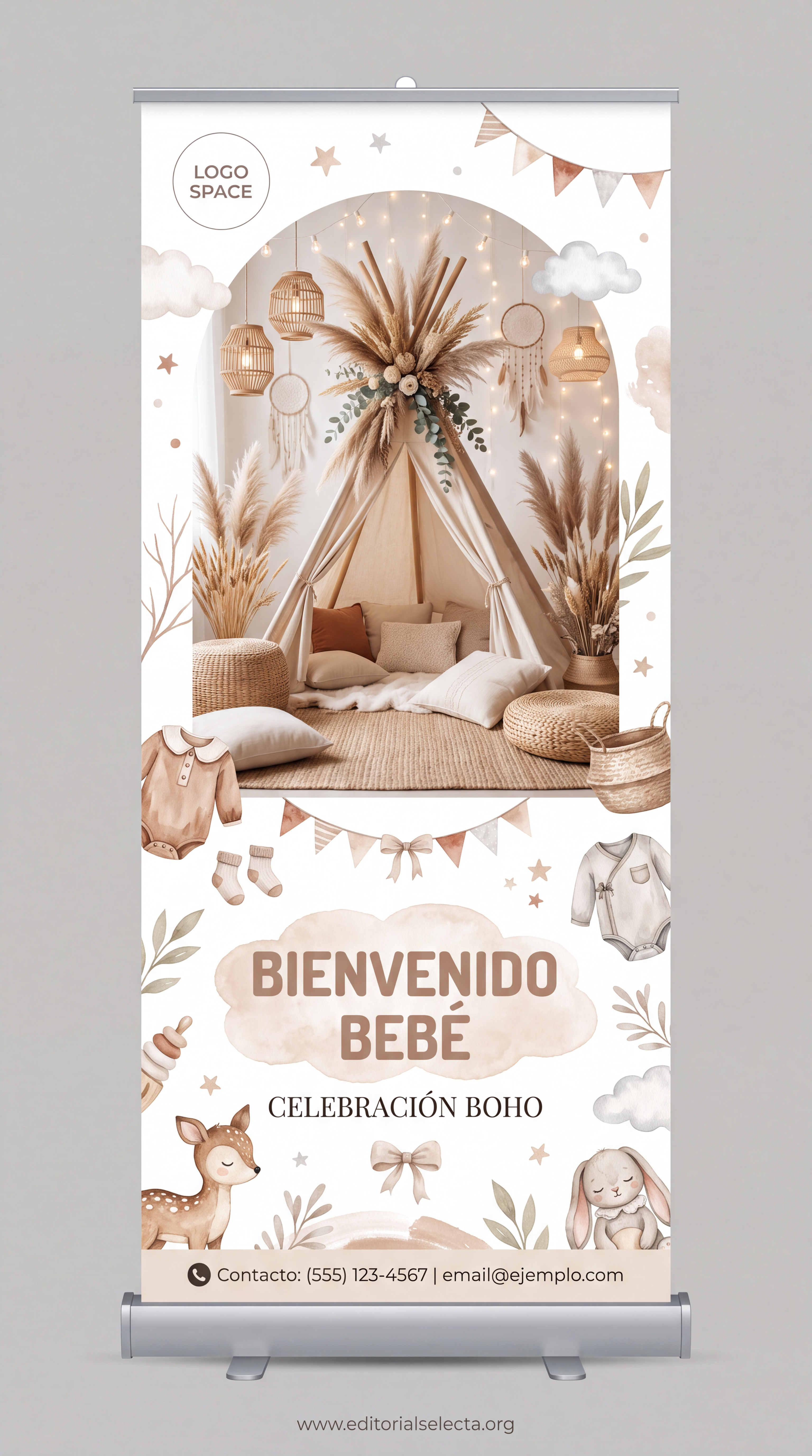 Banner Retráctil (Roll-Up) · Baby Shower