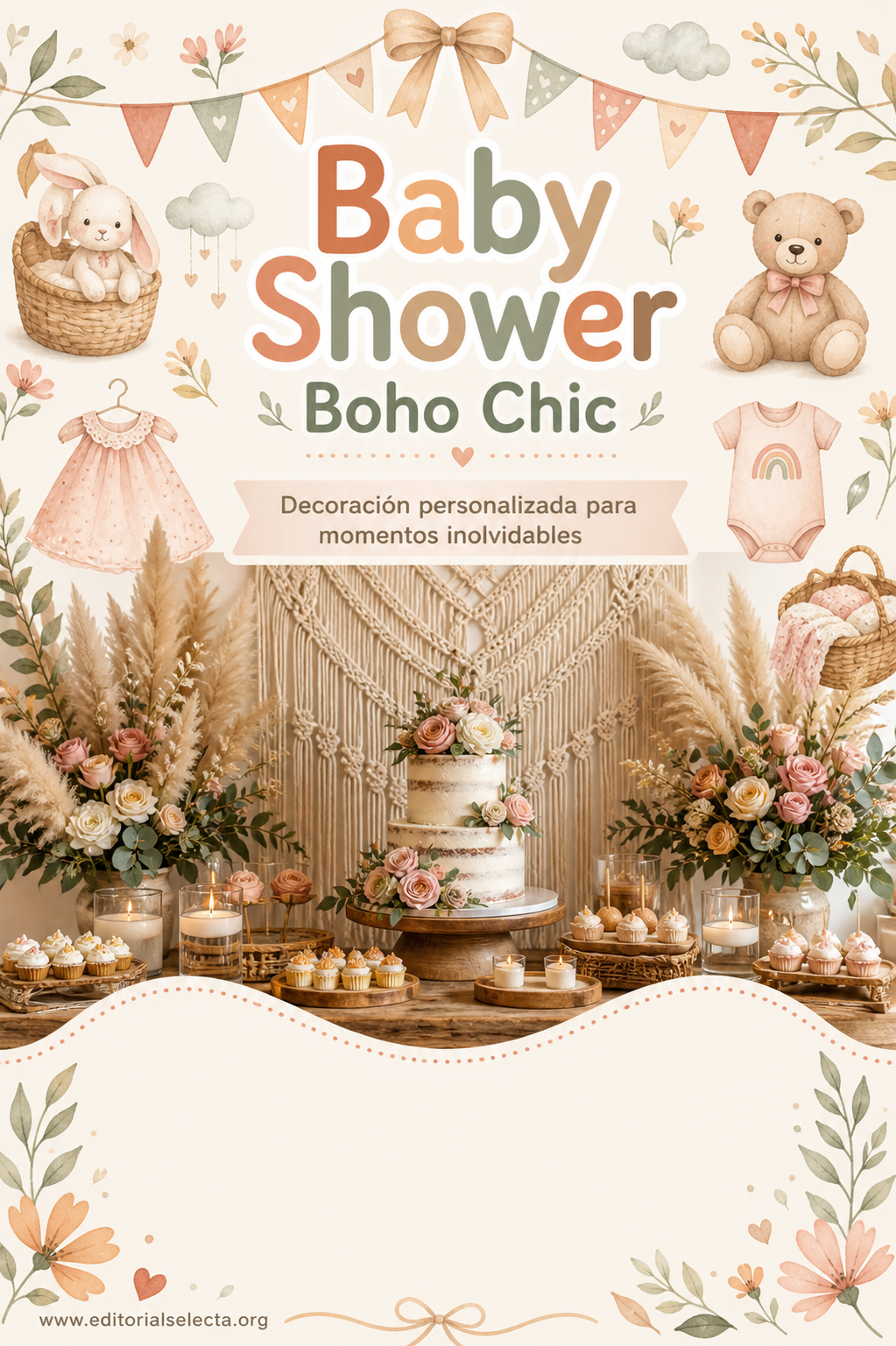 Flyer Media Carta · Baby Shower (Frente)