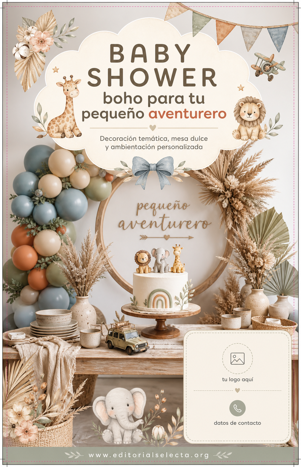 Flyer Media Carta · Baby Shower (Frente)