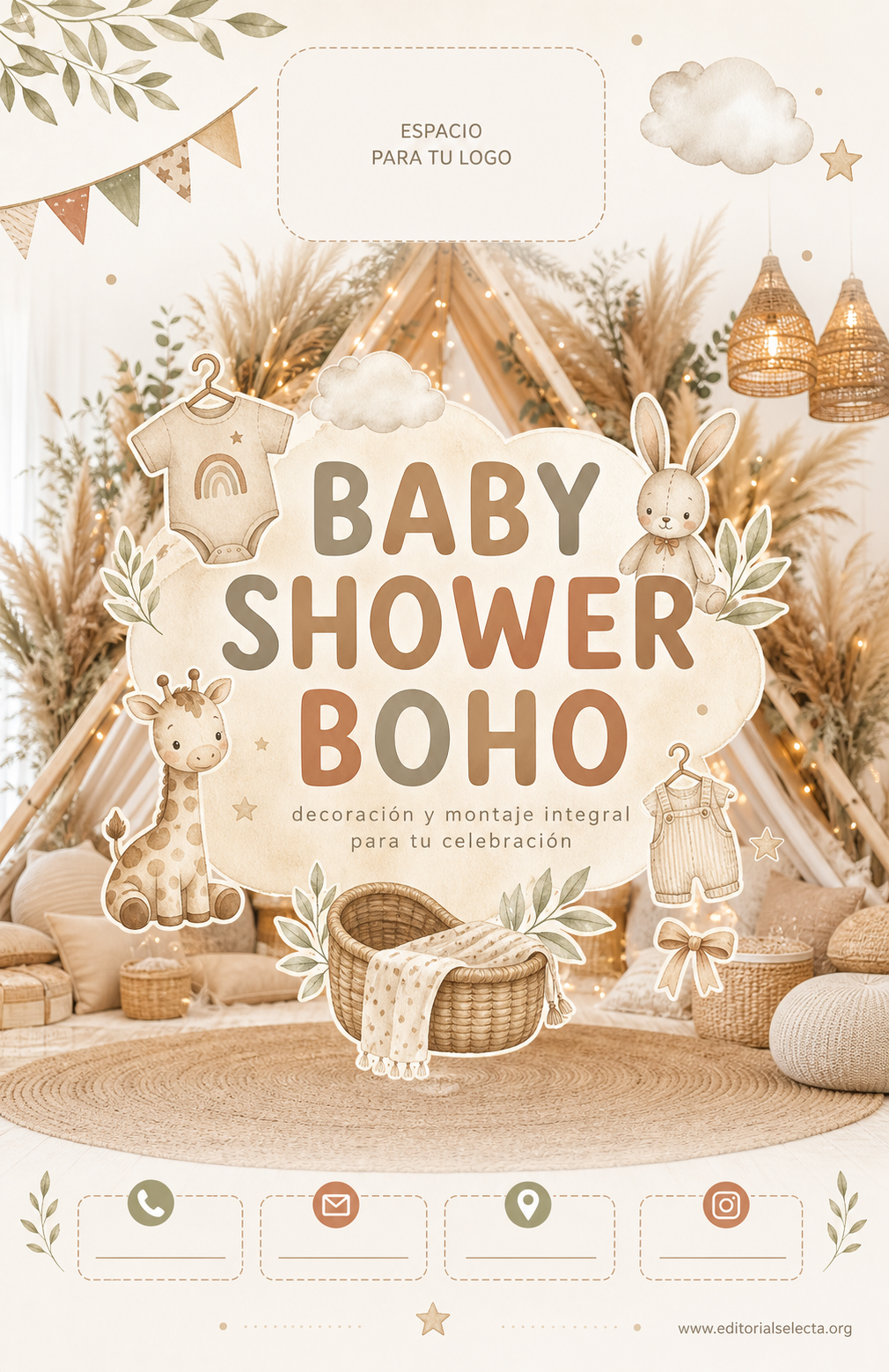 Flyer Media Carta · Baby Shower (Frente)