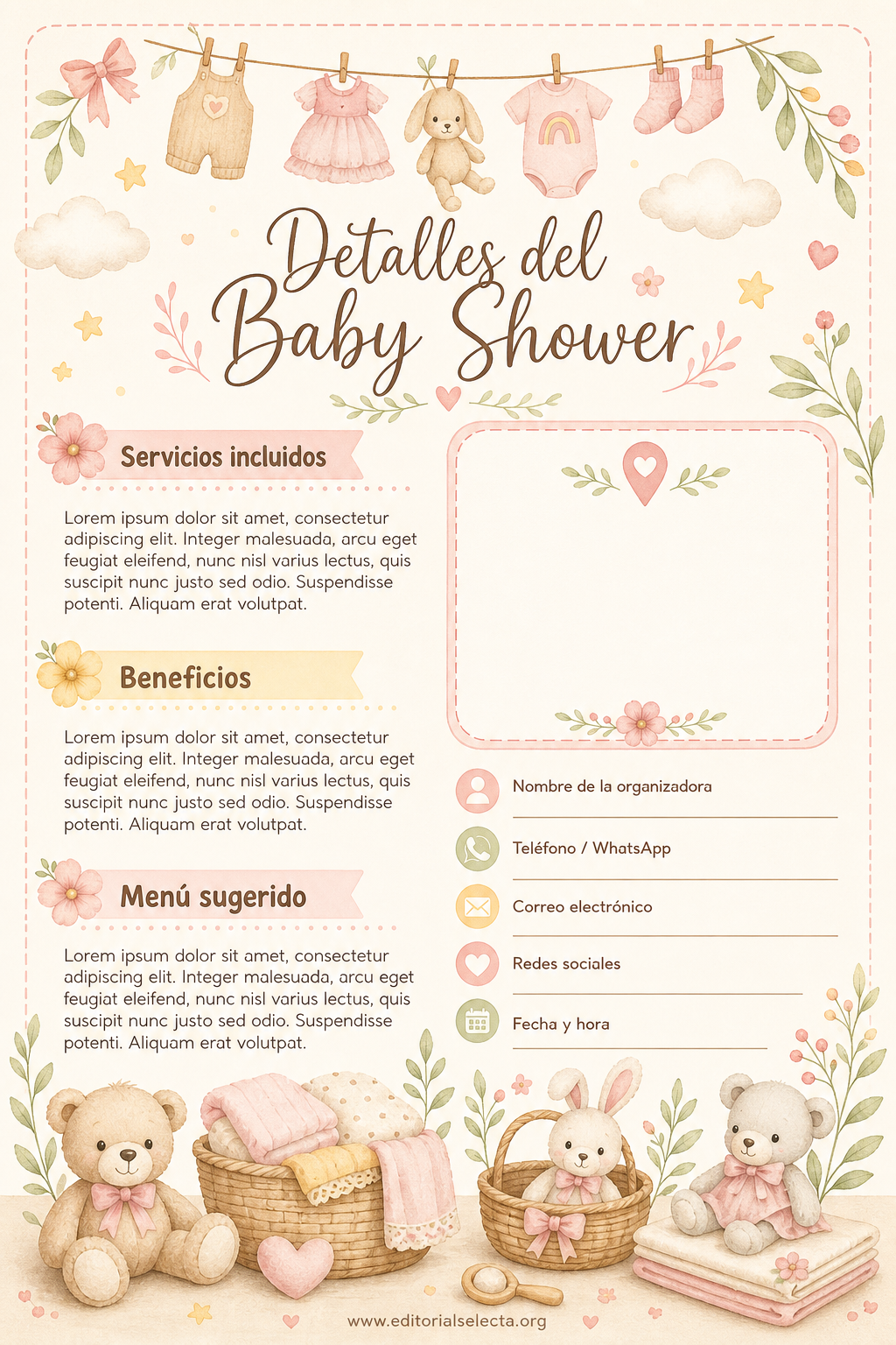 Postal 4x6 · Baby Shower (Frente) 2