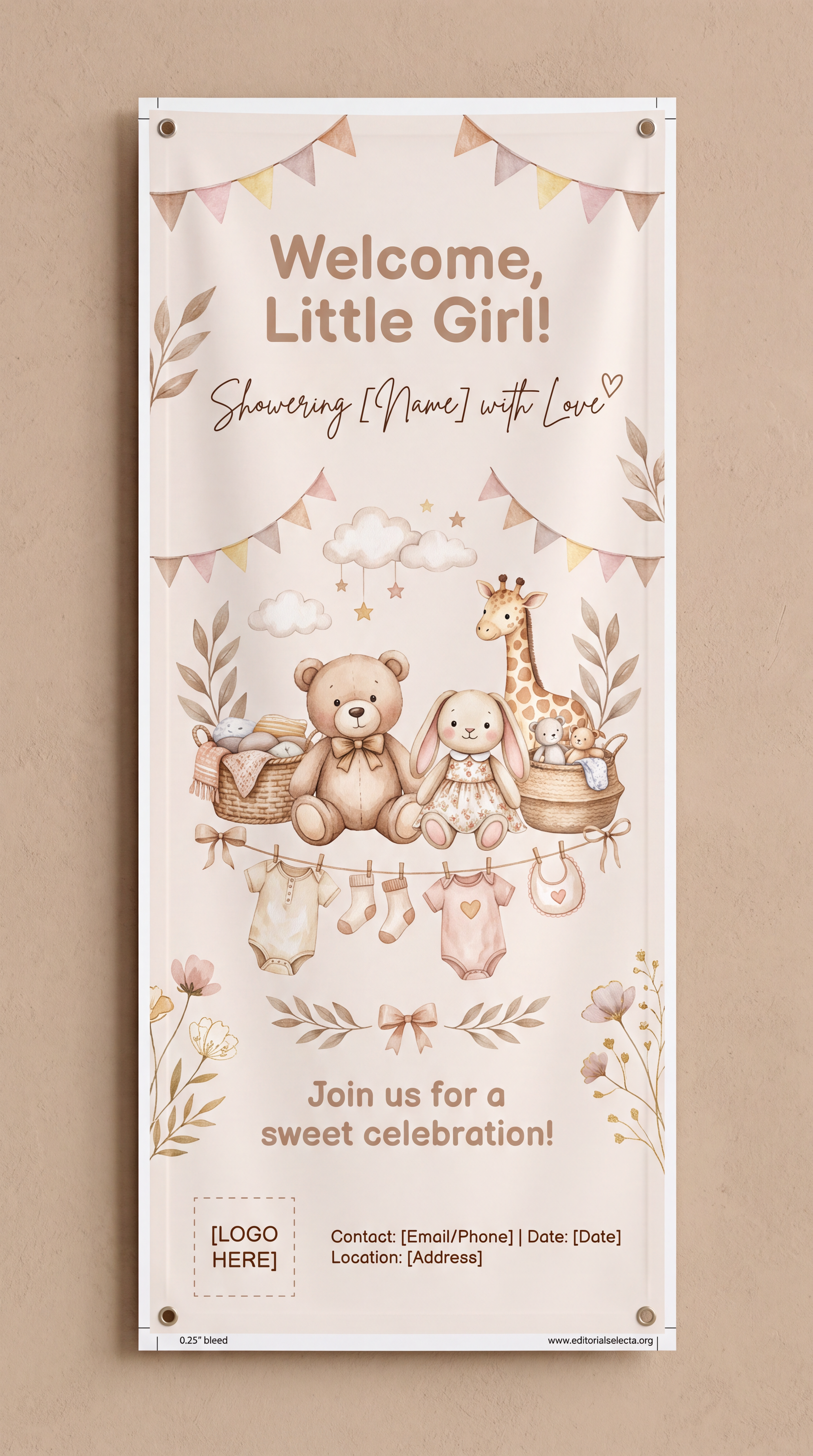 Banner Vinyl · Baby Shower 2' x 6'