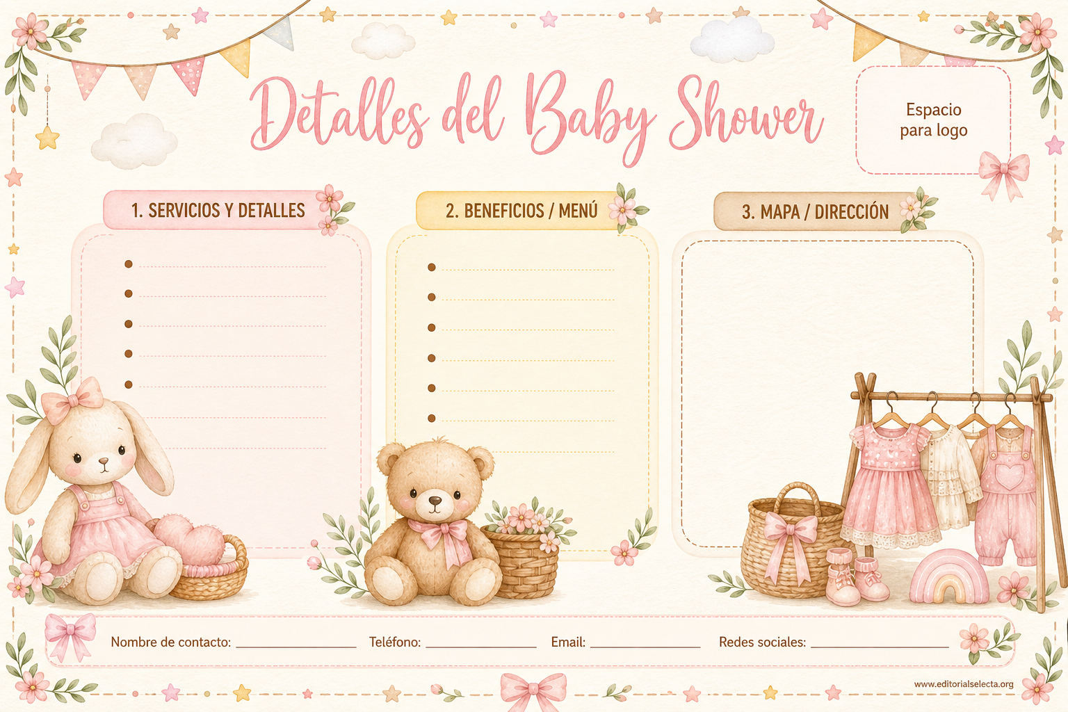 Postal 4x6 · Baby Shower (Frente) 2