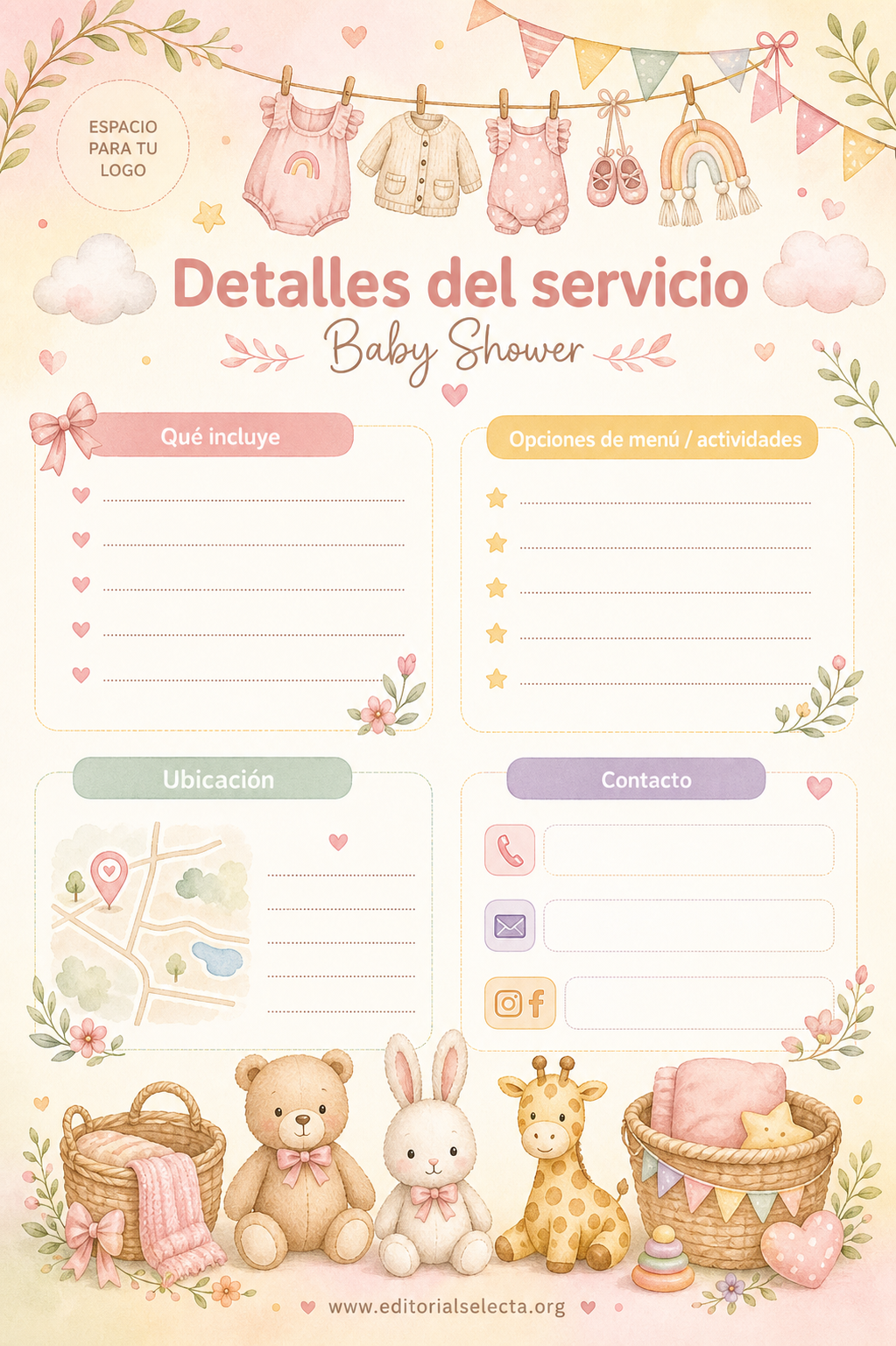 Postal 4x6 · Baby Shower (Frente) 2