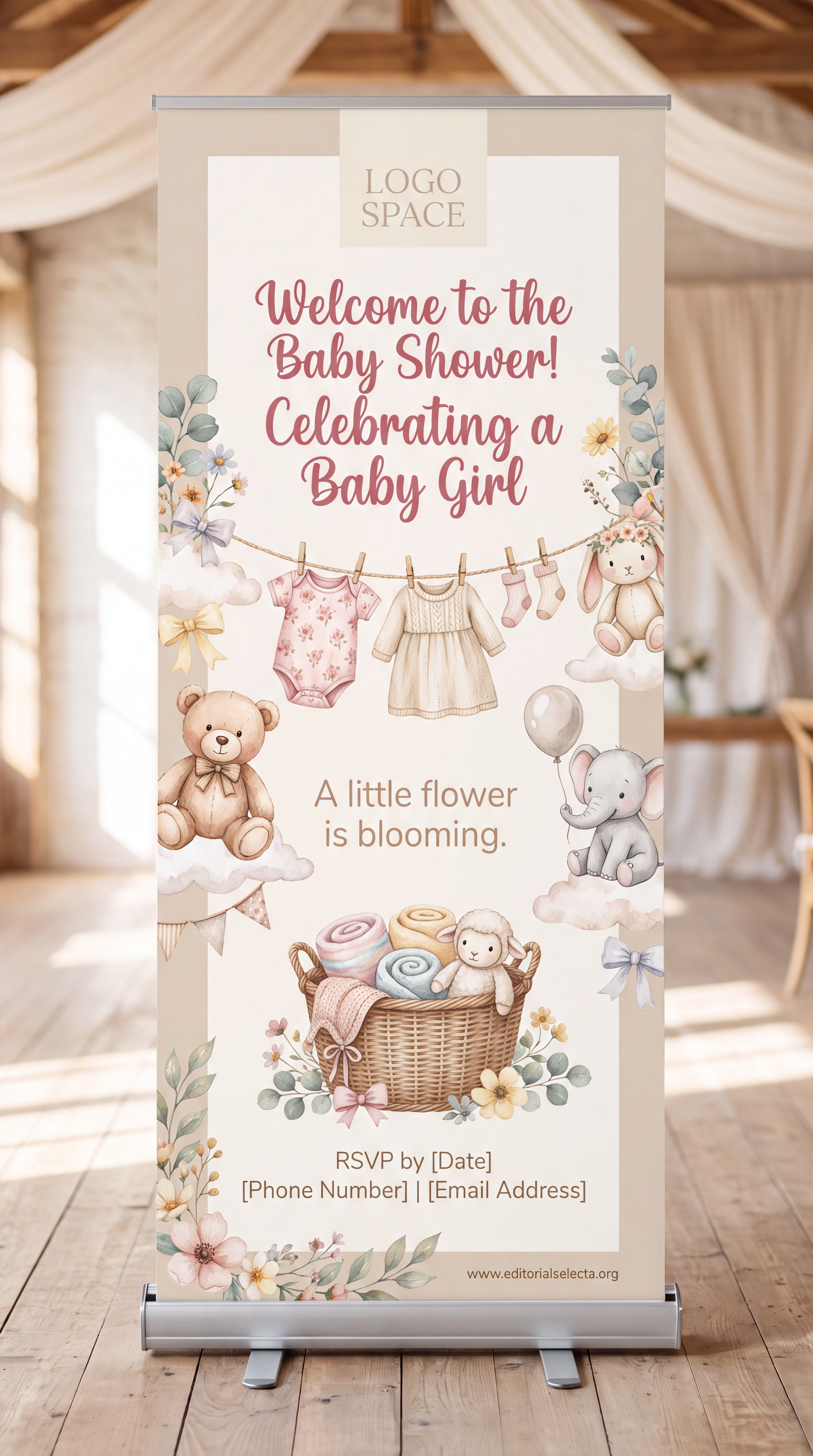 Banner Retráctil (Roll-Up) · Baby Shower