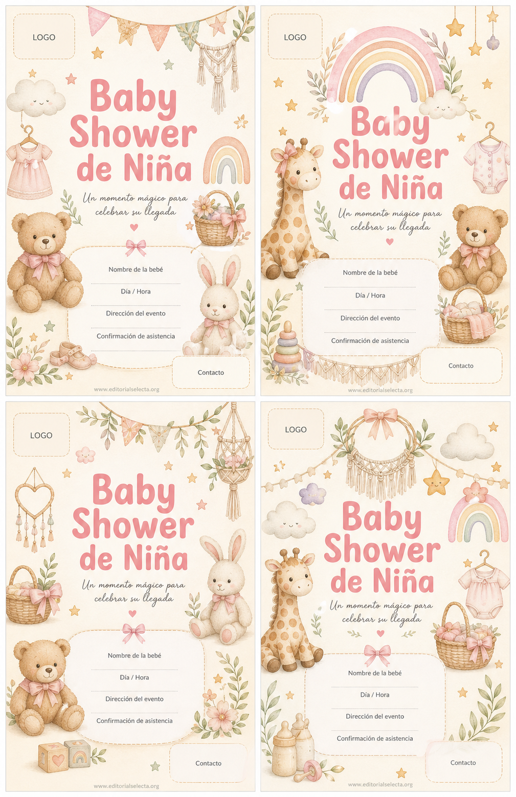 Flyer Media Carta · Baby Shower (Frente)
