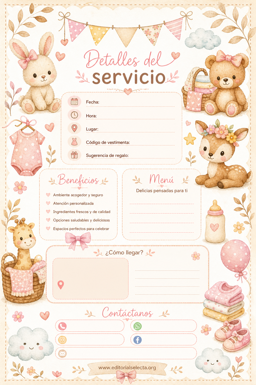 Flyer Media Carta · Baby Shower (Frente) 2