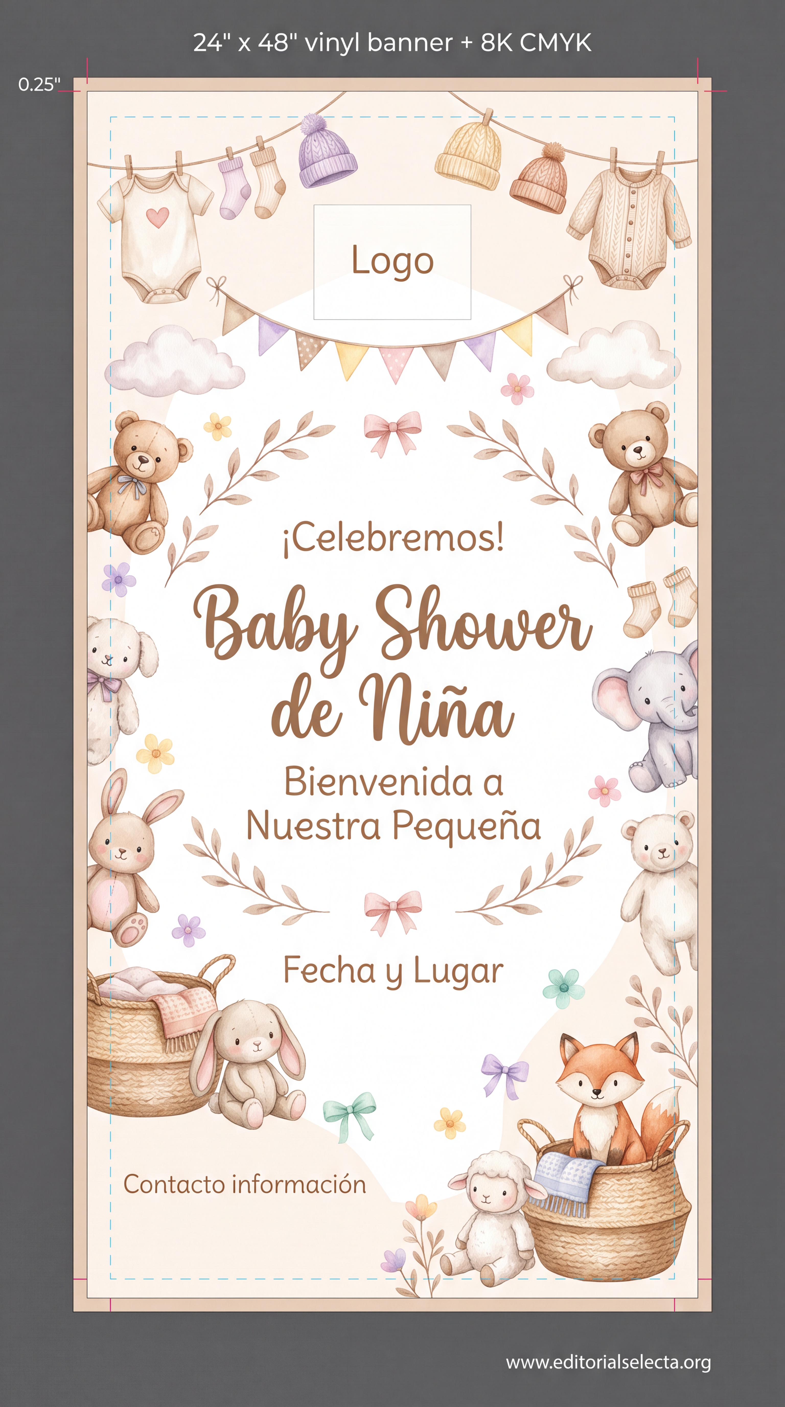 Banner Vinyl · Baby Shower 2' x 4'