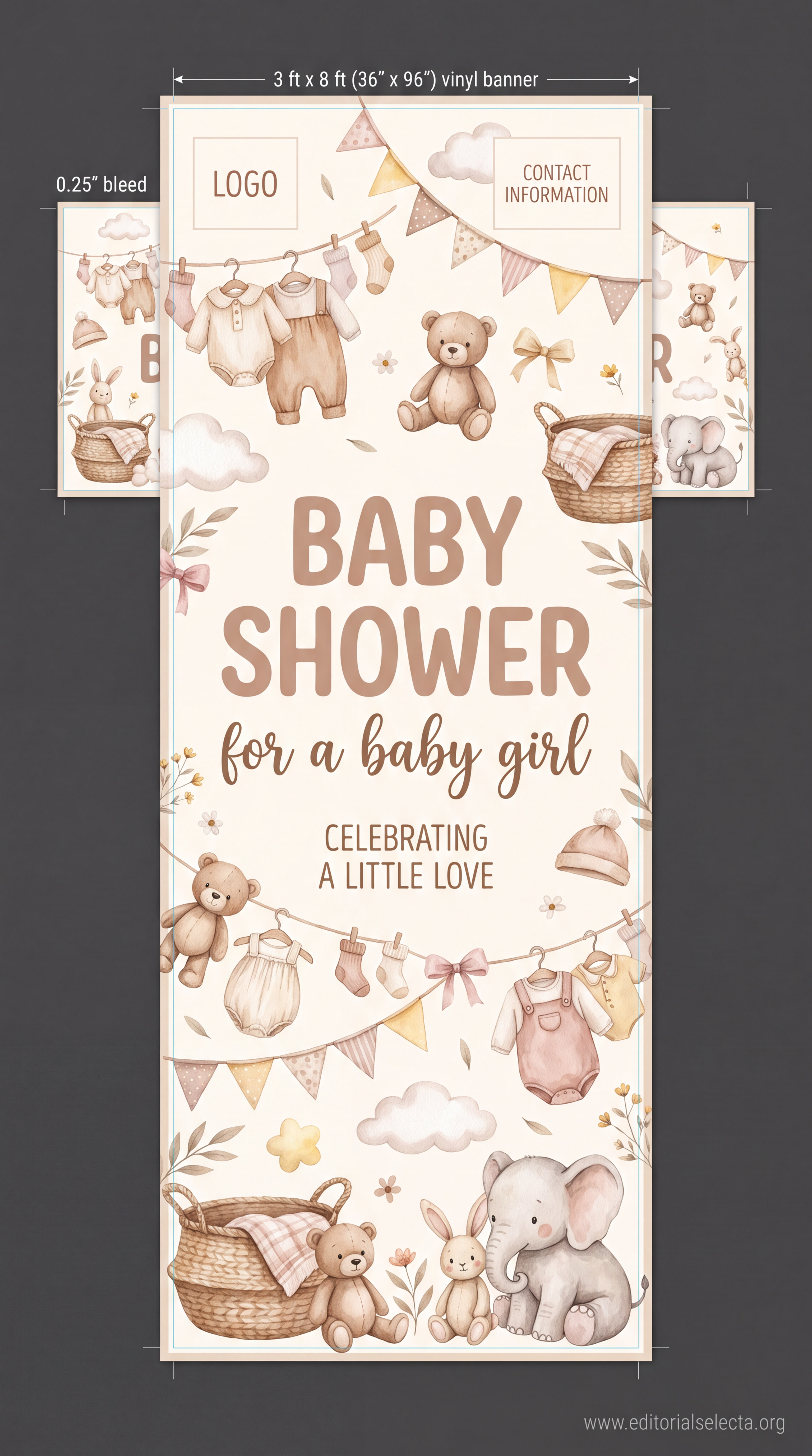 Banner Vinyl · Baby Shower 3' x 8'