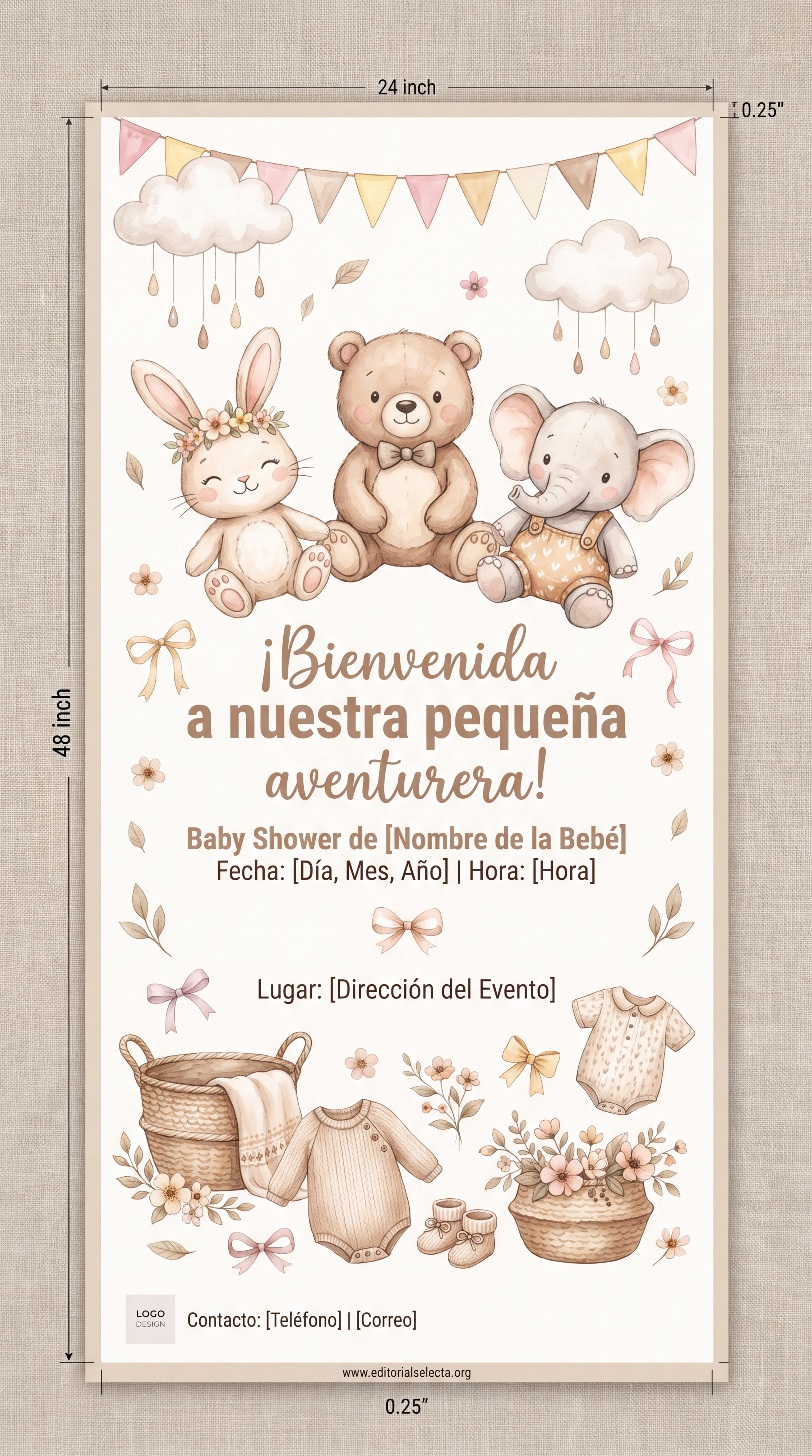 Banner Vinyl · Baby Shower 2' x 4'