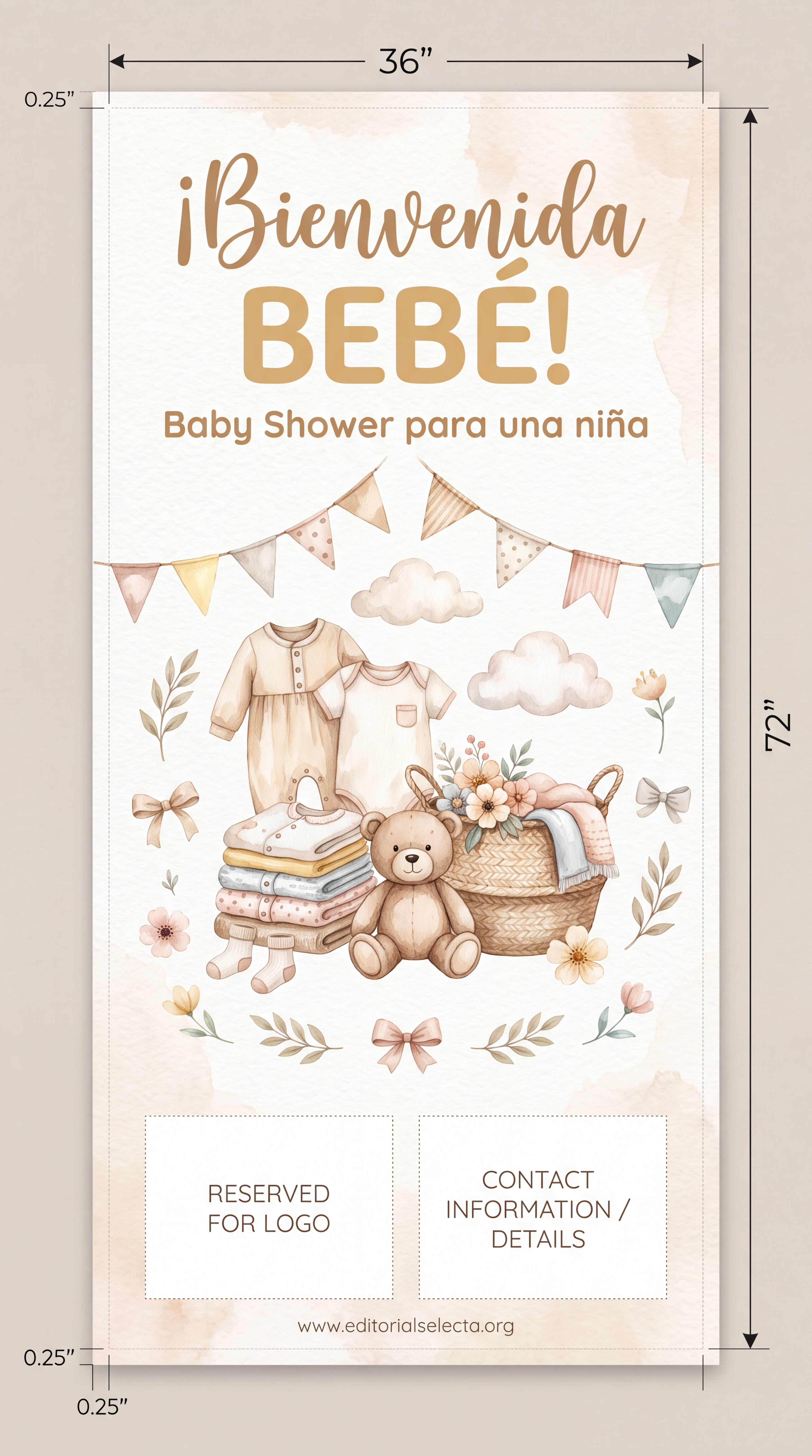 Banner Vinyl · Baby Shower 3' x 6'