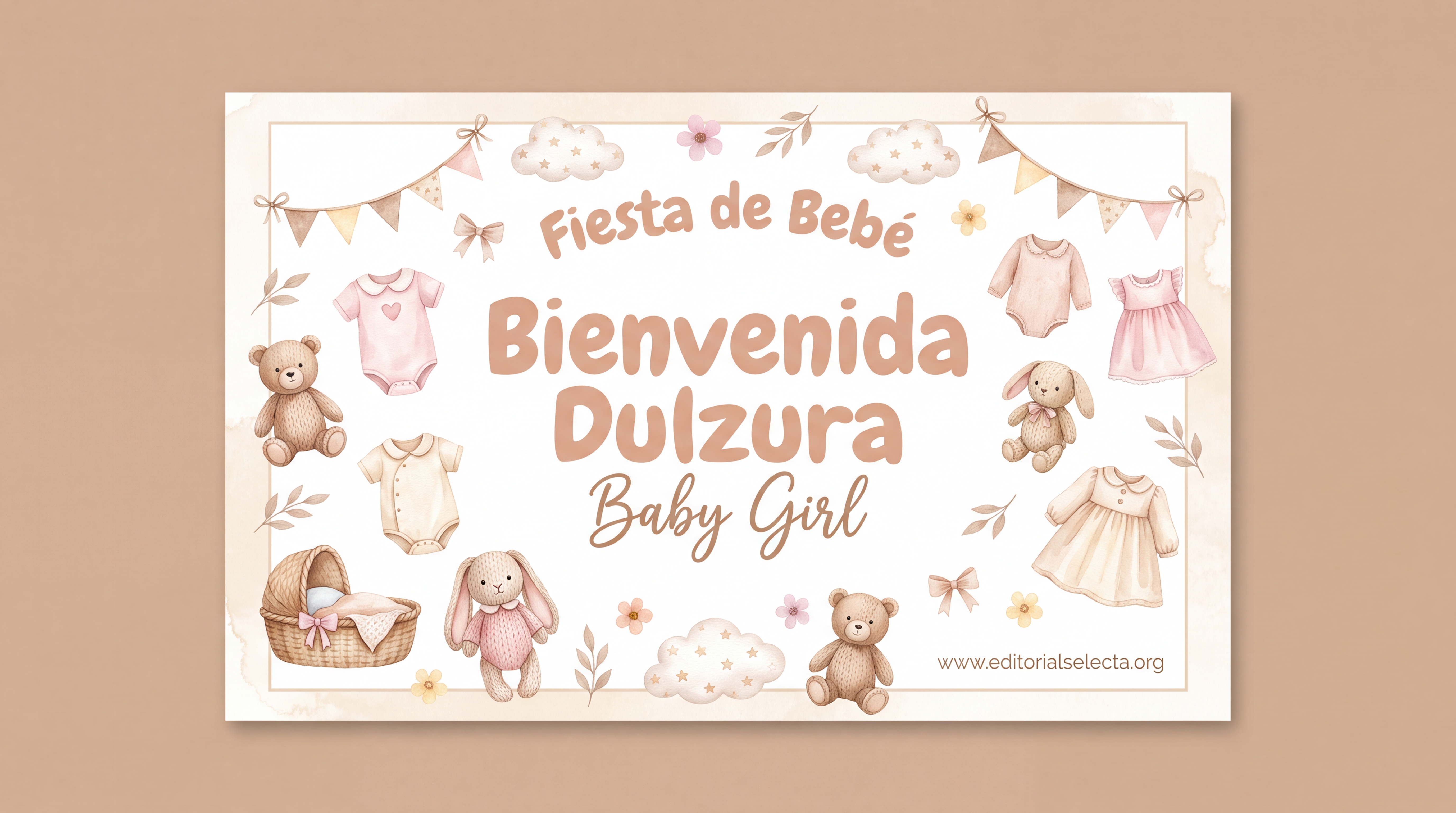Tarjeta de Presentación Estándar · Baby Shower (Frente)