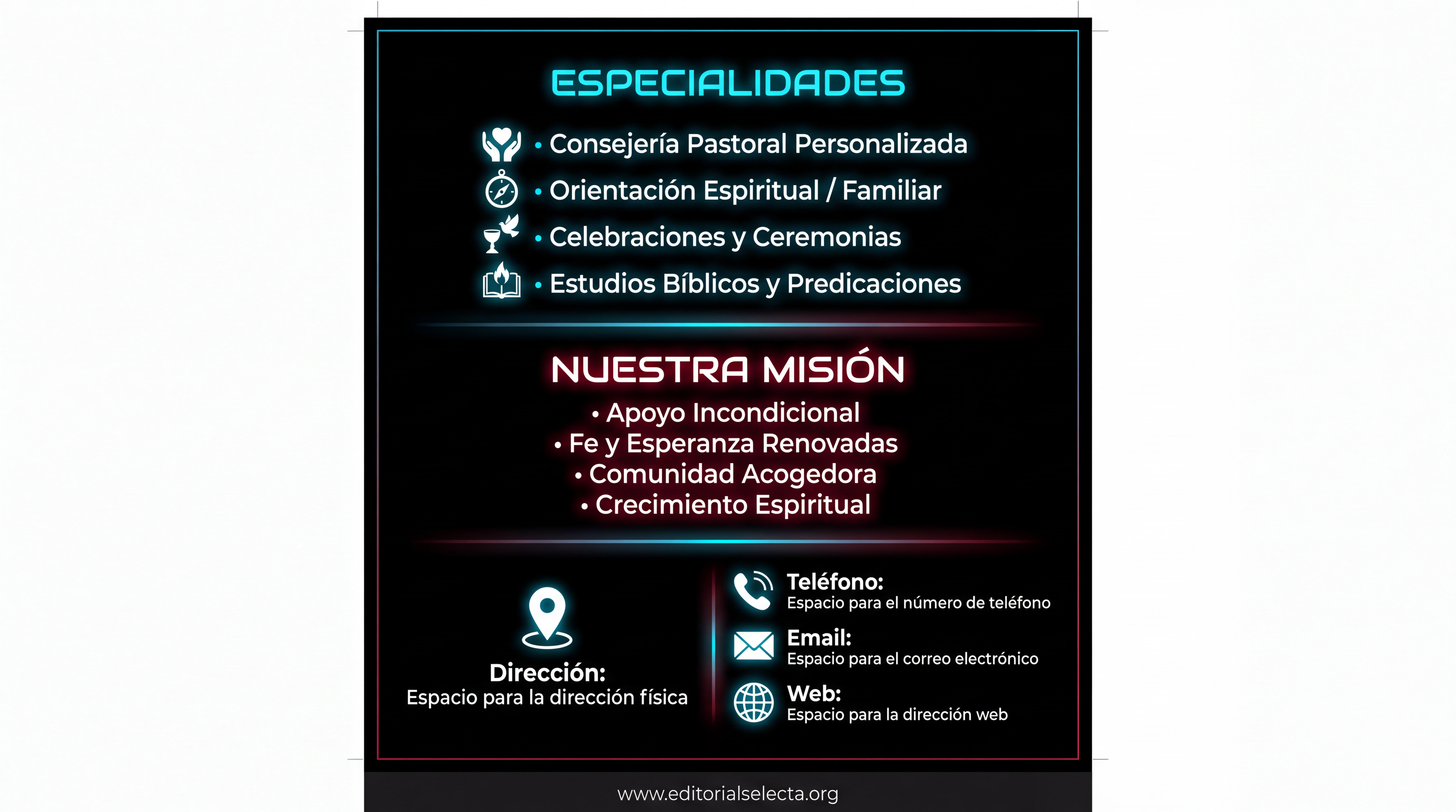 Tarjeta de Presentación Estándar · Pastores (Frente) 2