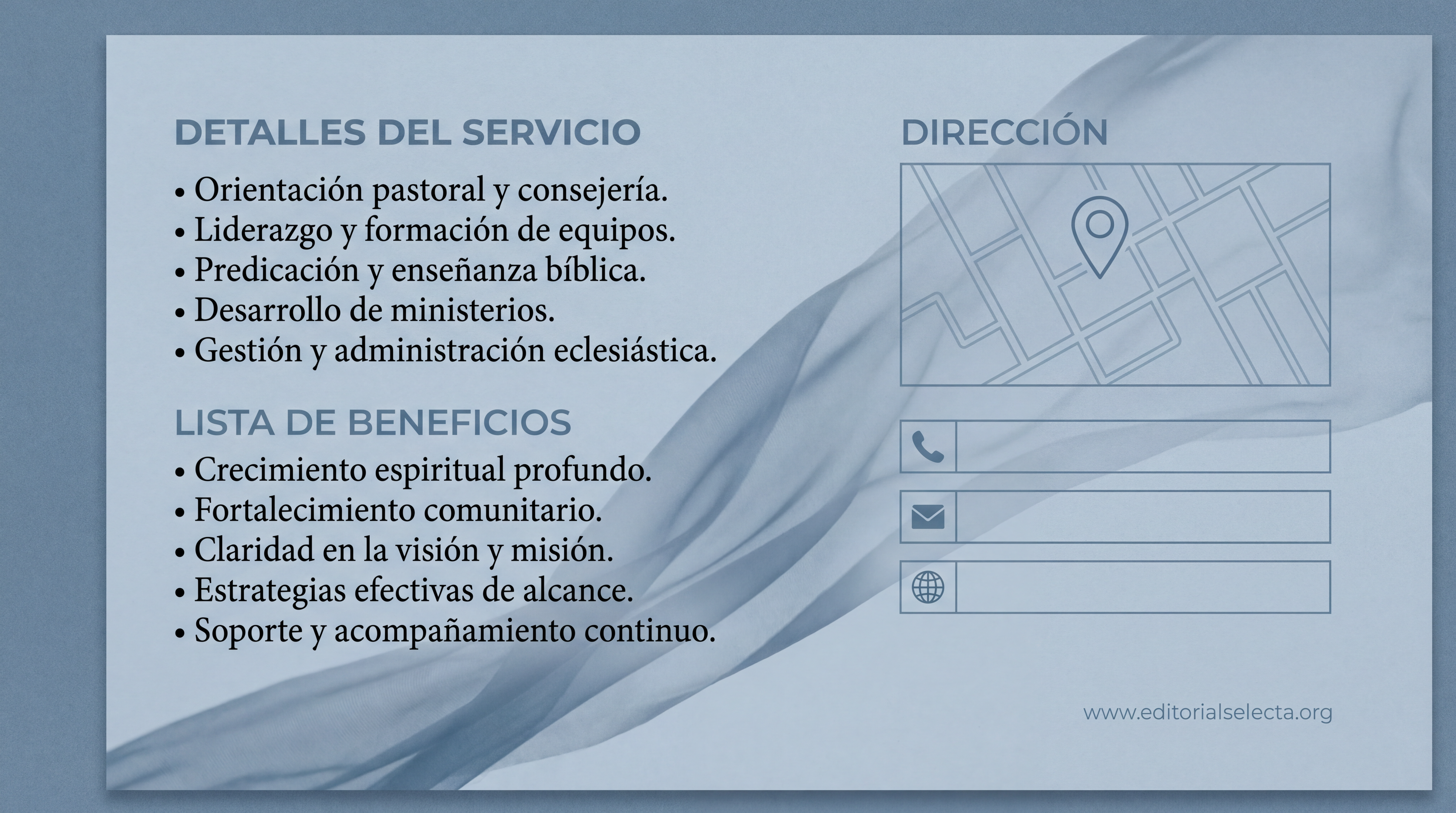 Tarjeta de Presentación Estándar · Pastores (Frente) 2