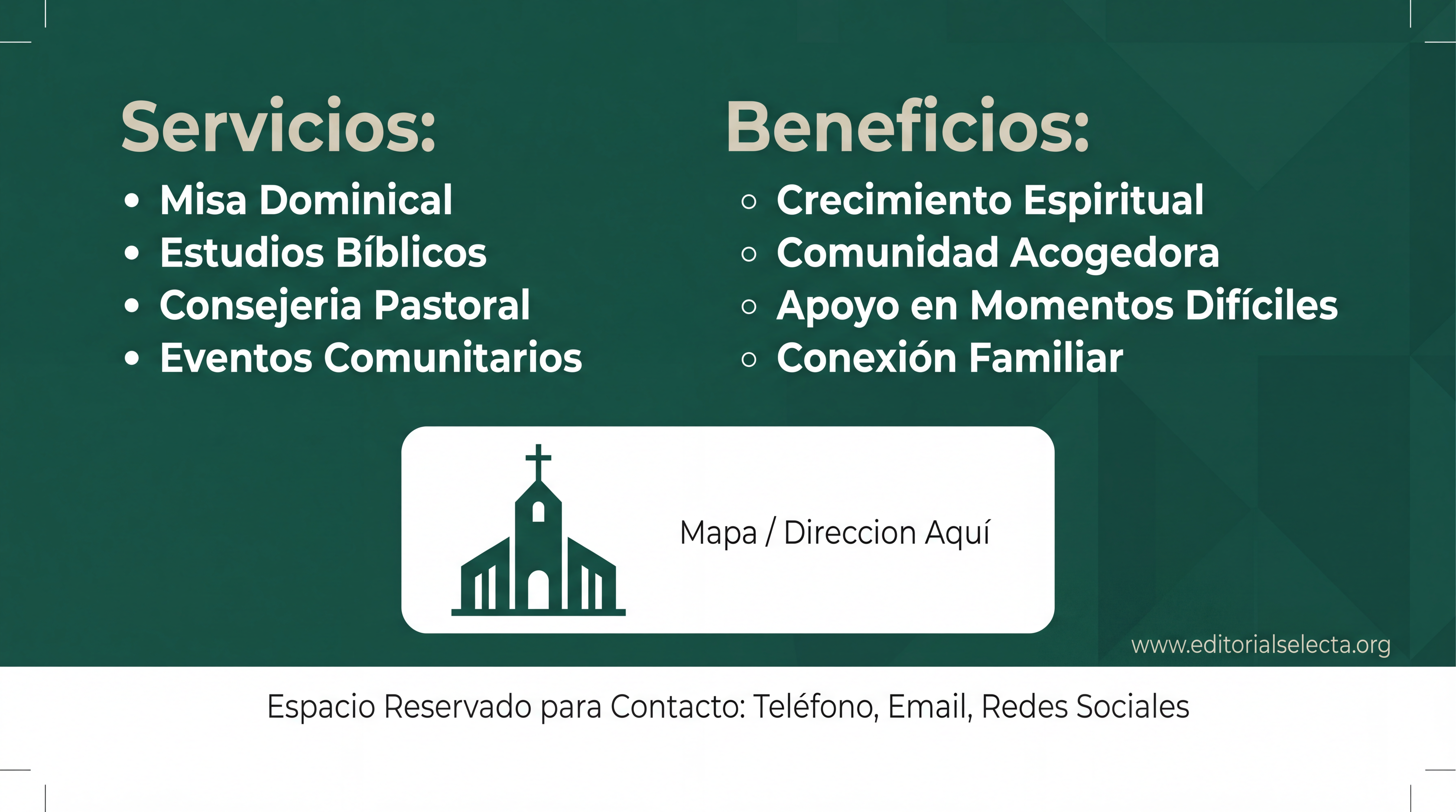 Tarjeta de Presentación Estándar · Iglesia (Frente) 2