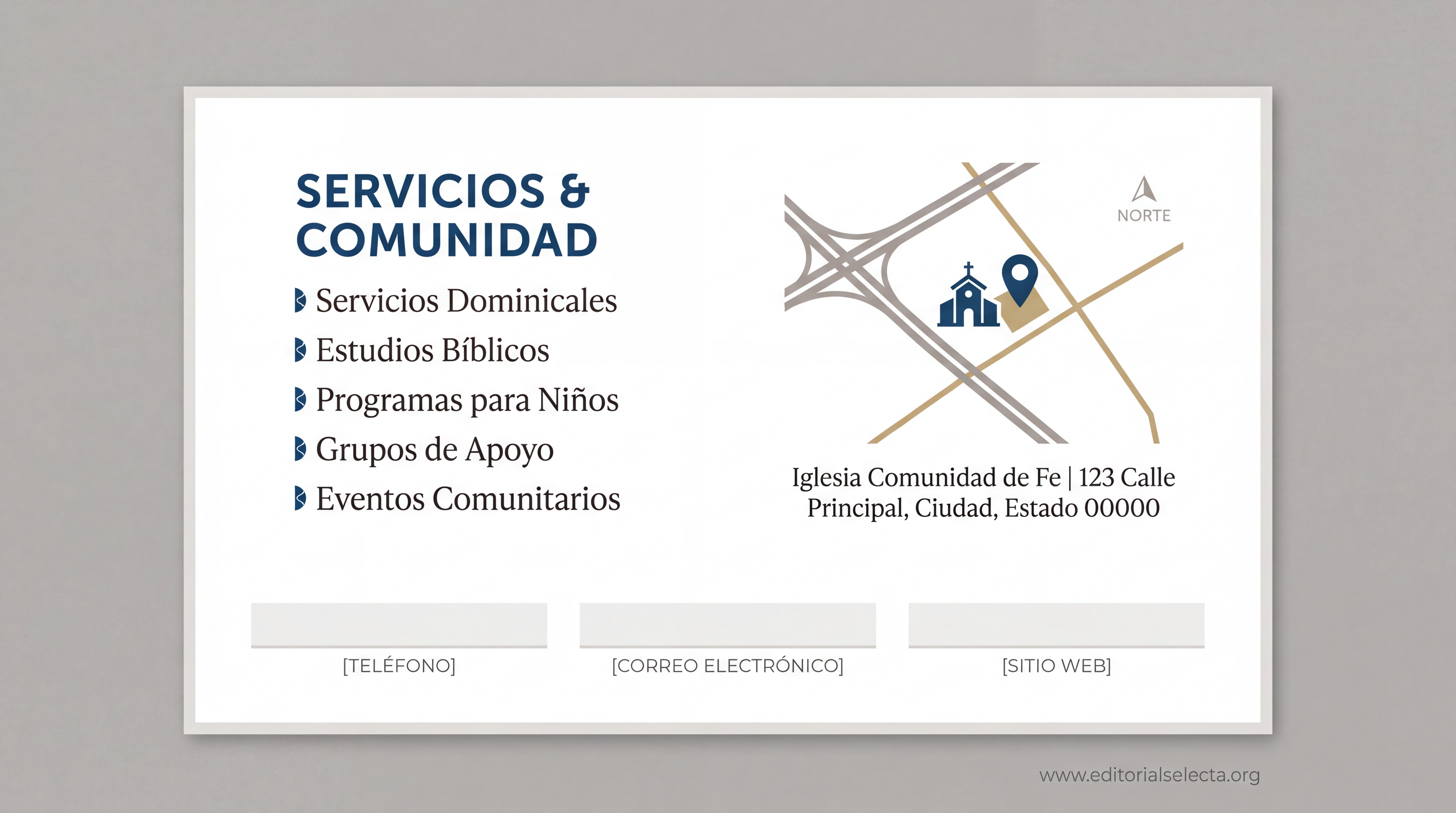 Tarjeta de Presentación Estándar · Iglesia (Frente) 2