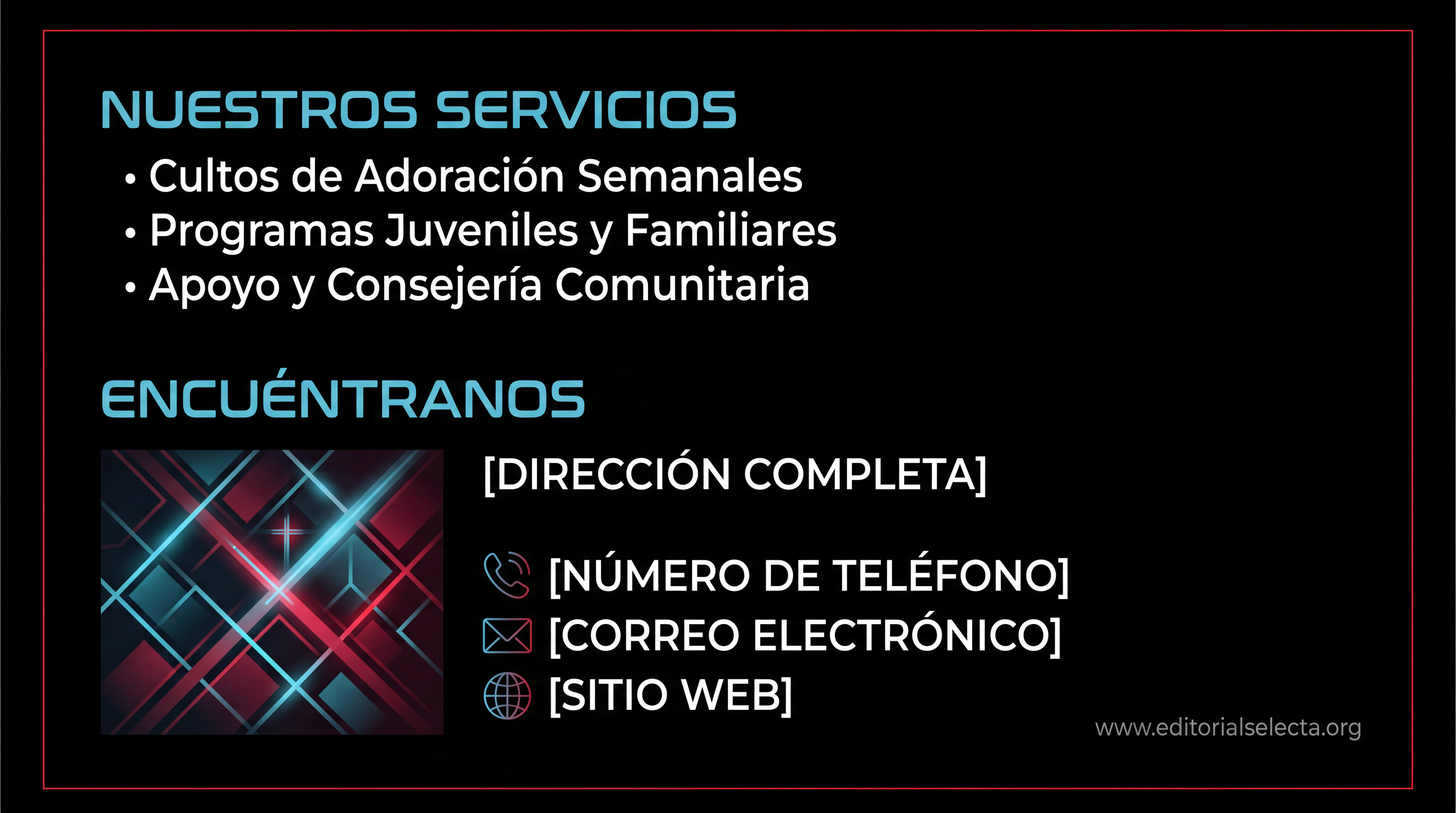 Tarjeta de Presentación Estándar · Iglesia (Frente) 2