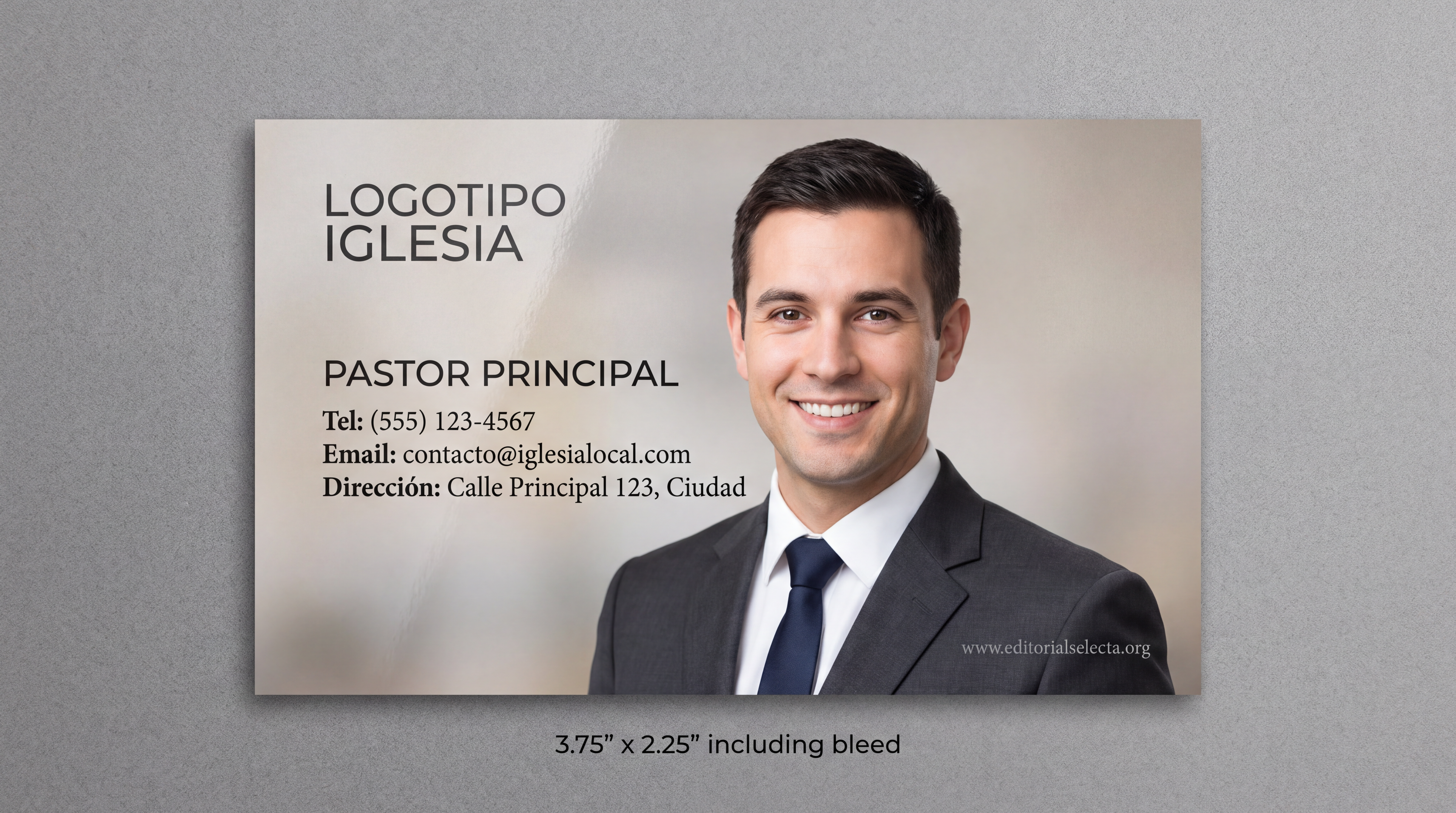 Tarjeta de Presentación Estándar · Iglesia (Frente)