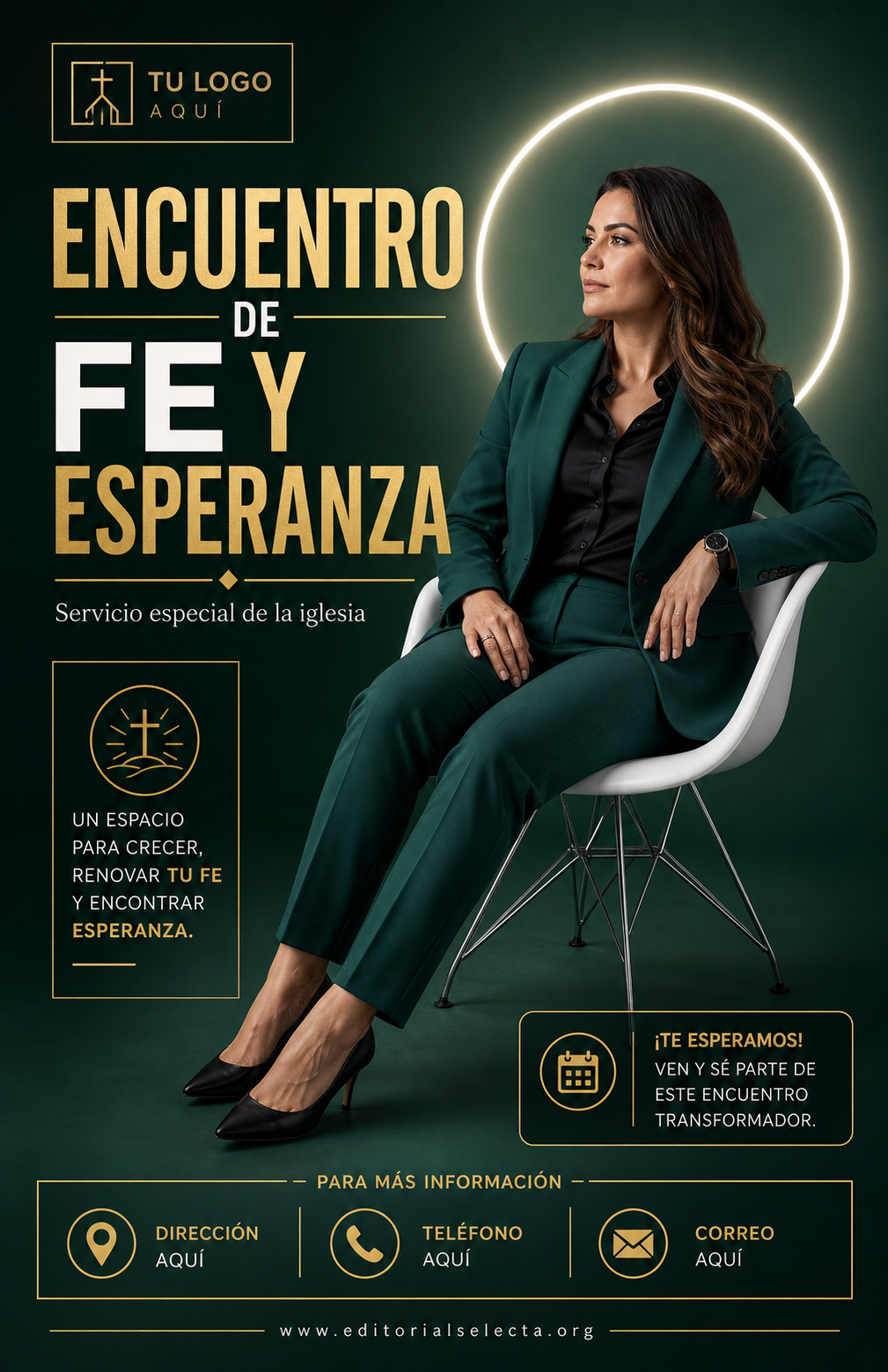 Flyer Media Carta · Iglesia (Frente)