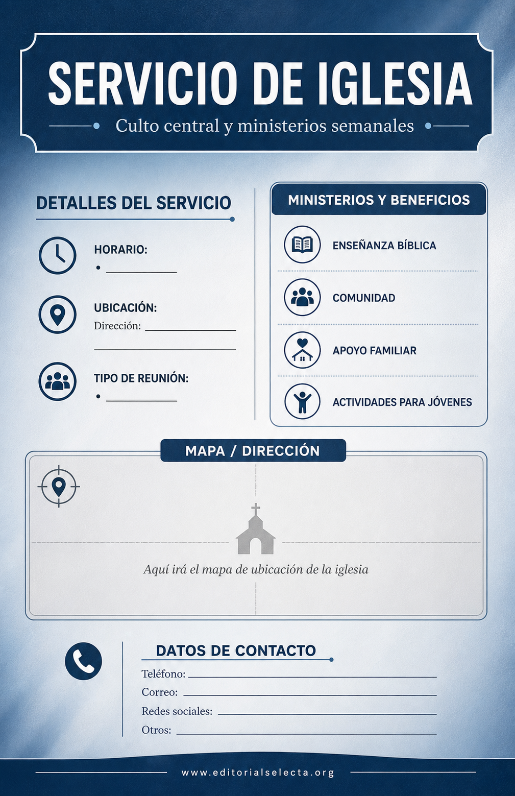Flyer Media Carta · Iglesia (Frente) 2