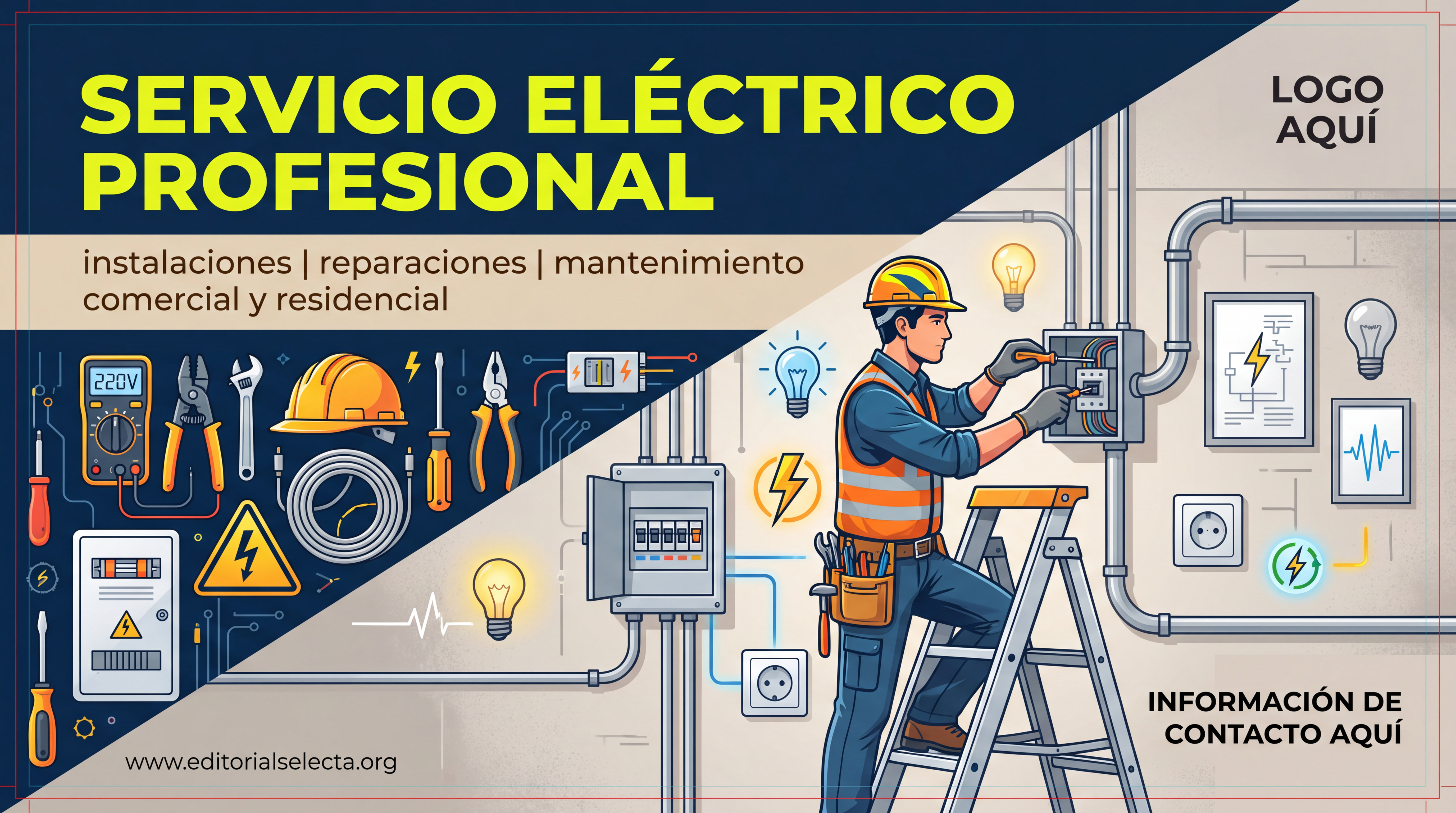 Banner Vinyl · Electricistas 4' x 8'