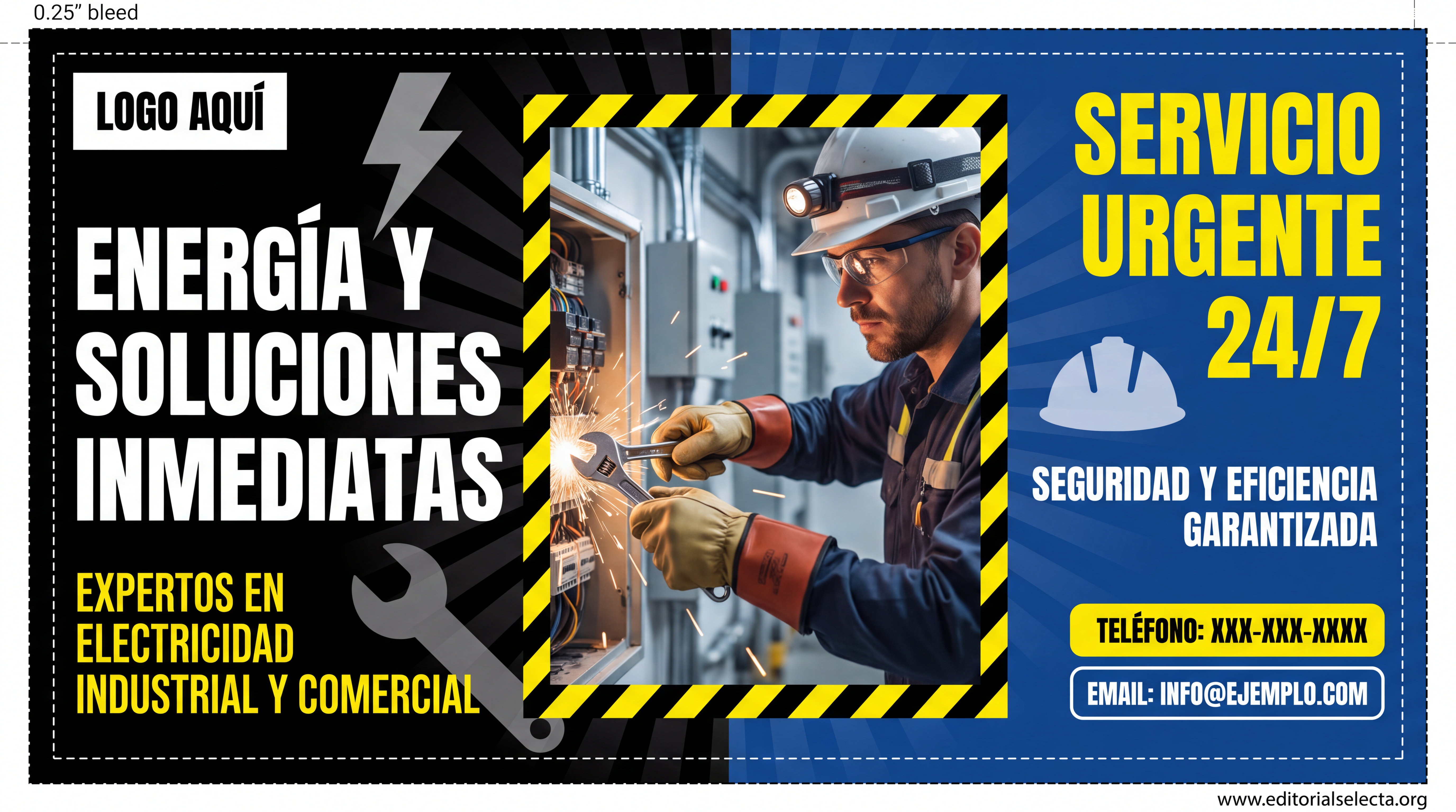 Banner Vinyl · Electricistas 3' x 6'