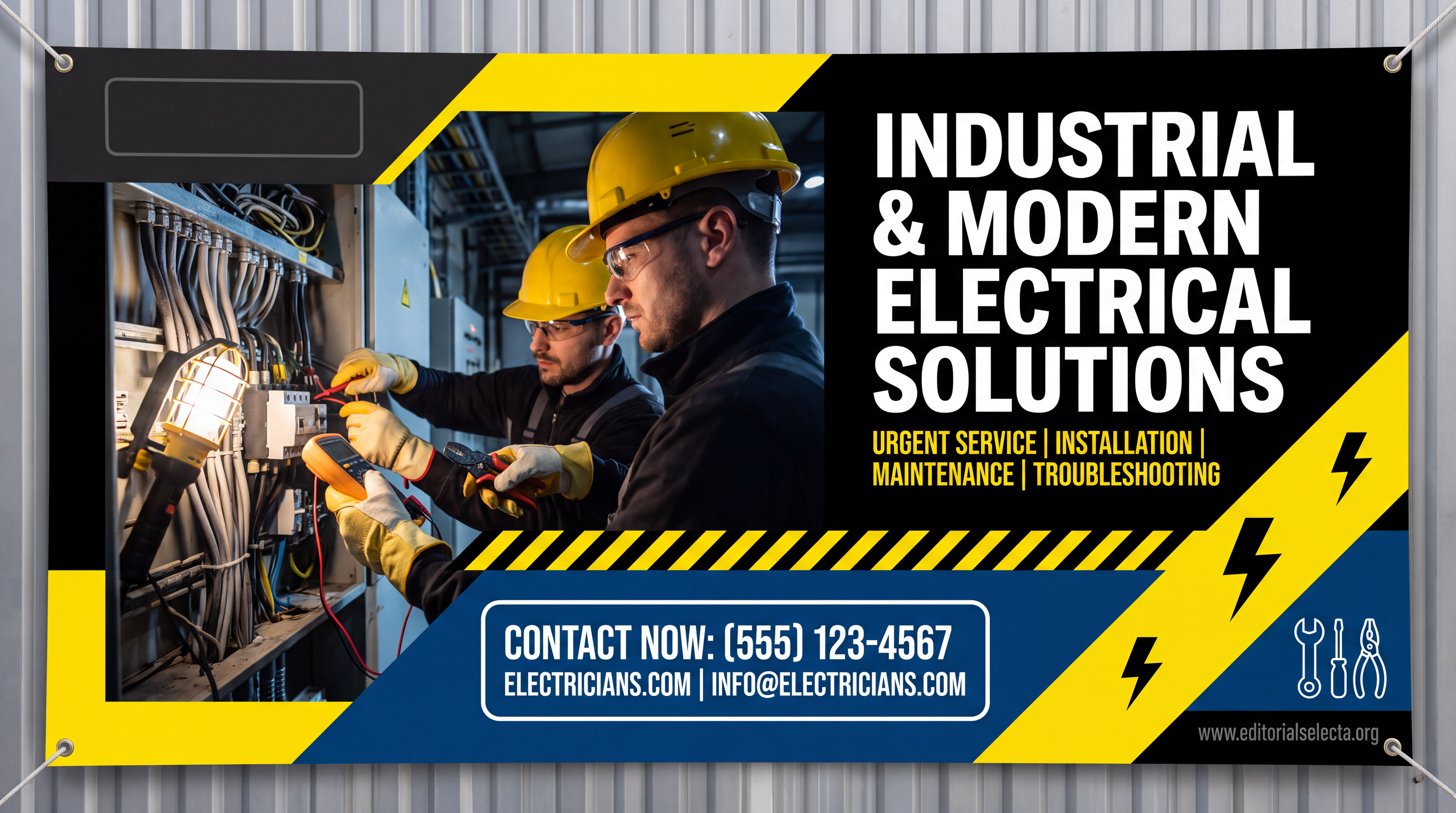 Banner Vinyl · Electricistas 4' x 8'