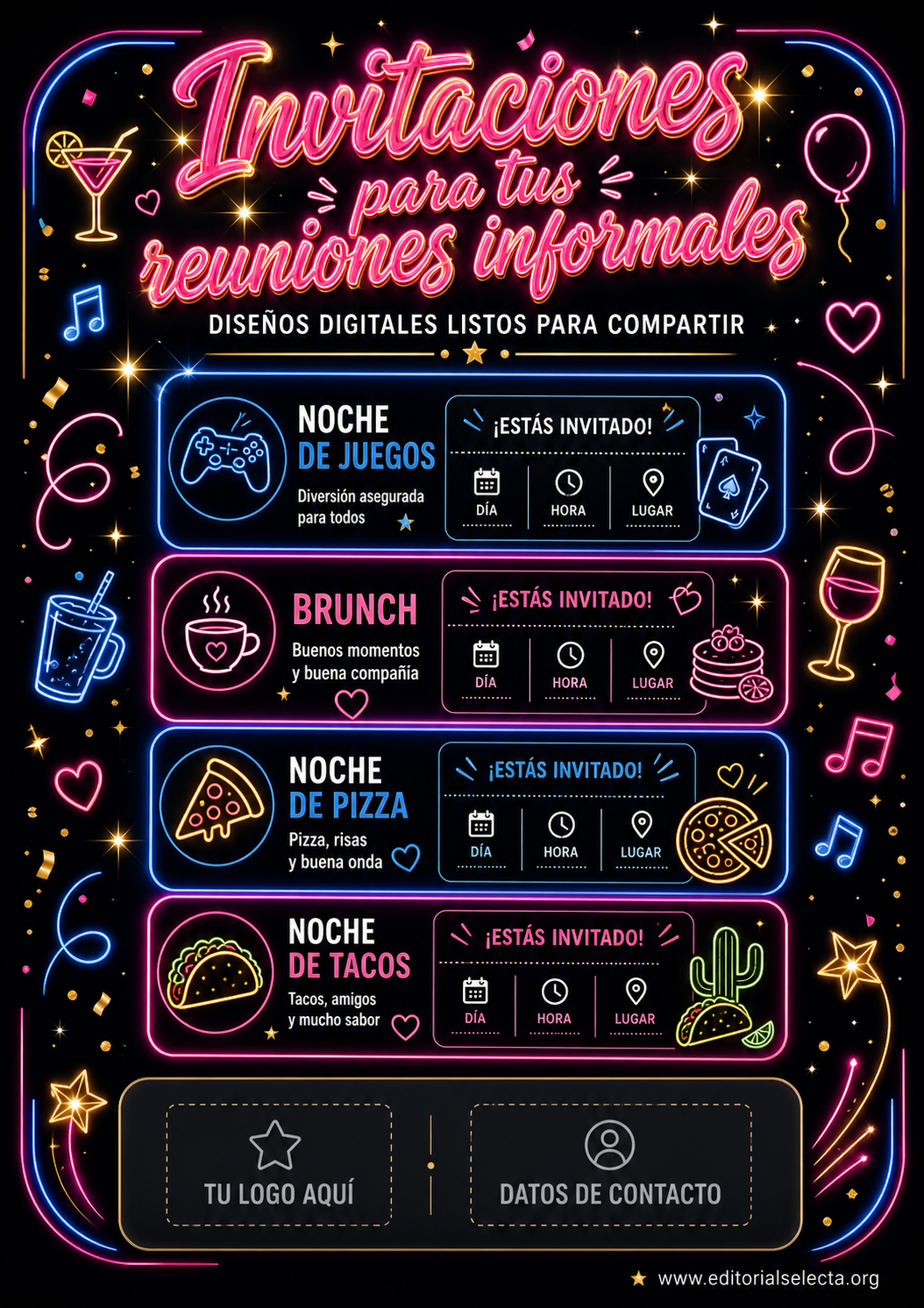 Invitación · Reuniones informales (Reverso) 2
