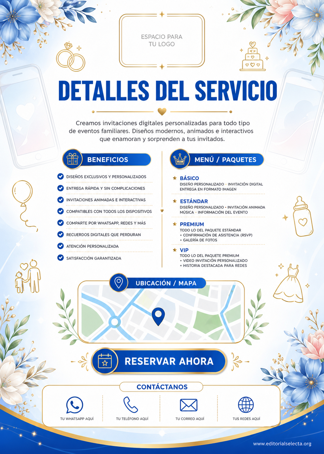 Invitación · Eventos Familiares (Frente) 2