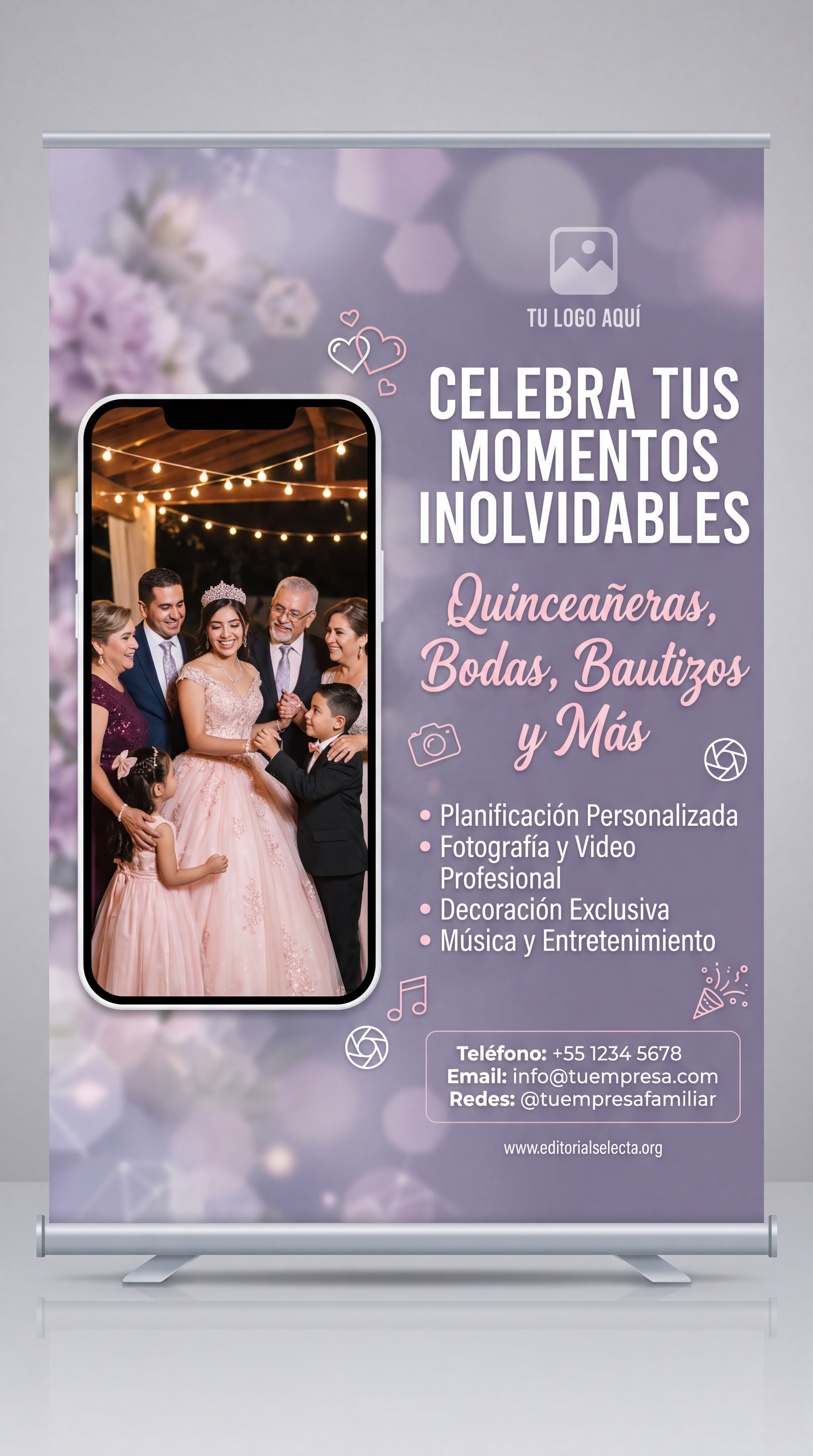Banner Retráctil (Roll-Up) · Eventos Familiares