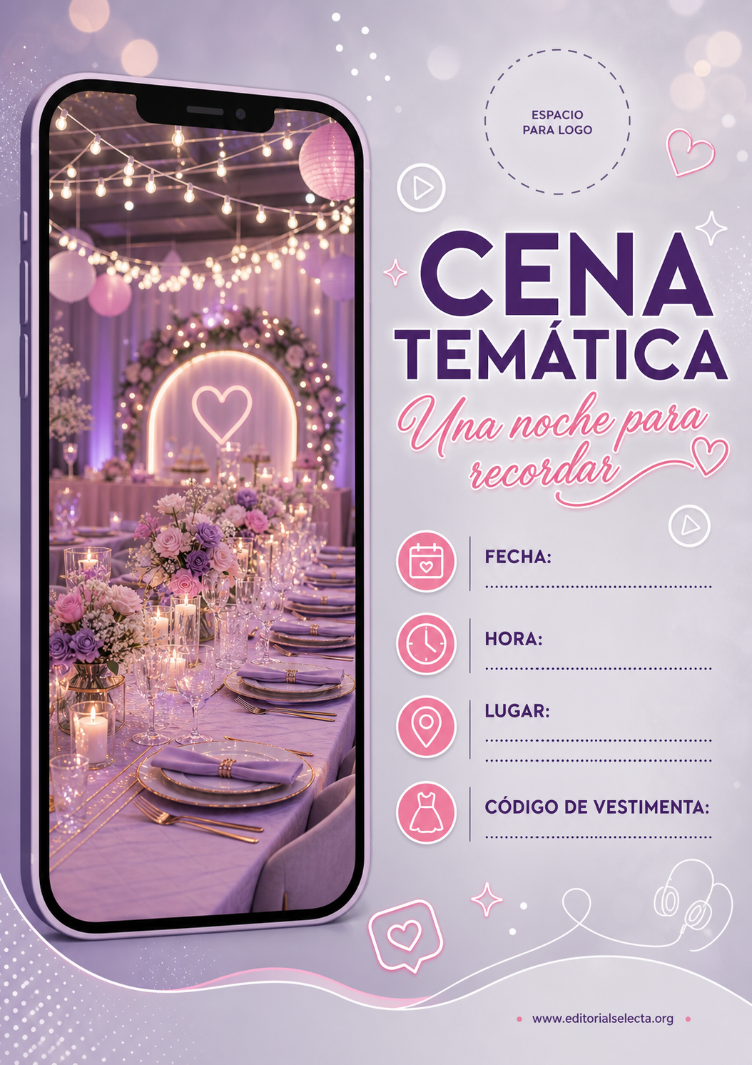 Invitación · Cenas temáticas (Reverso) 2